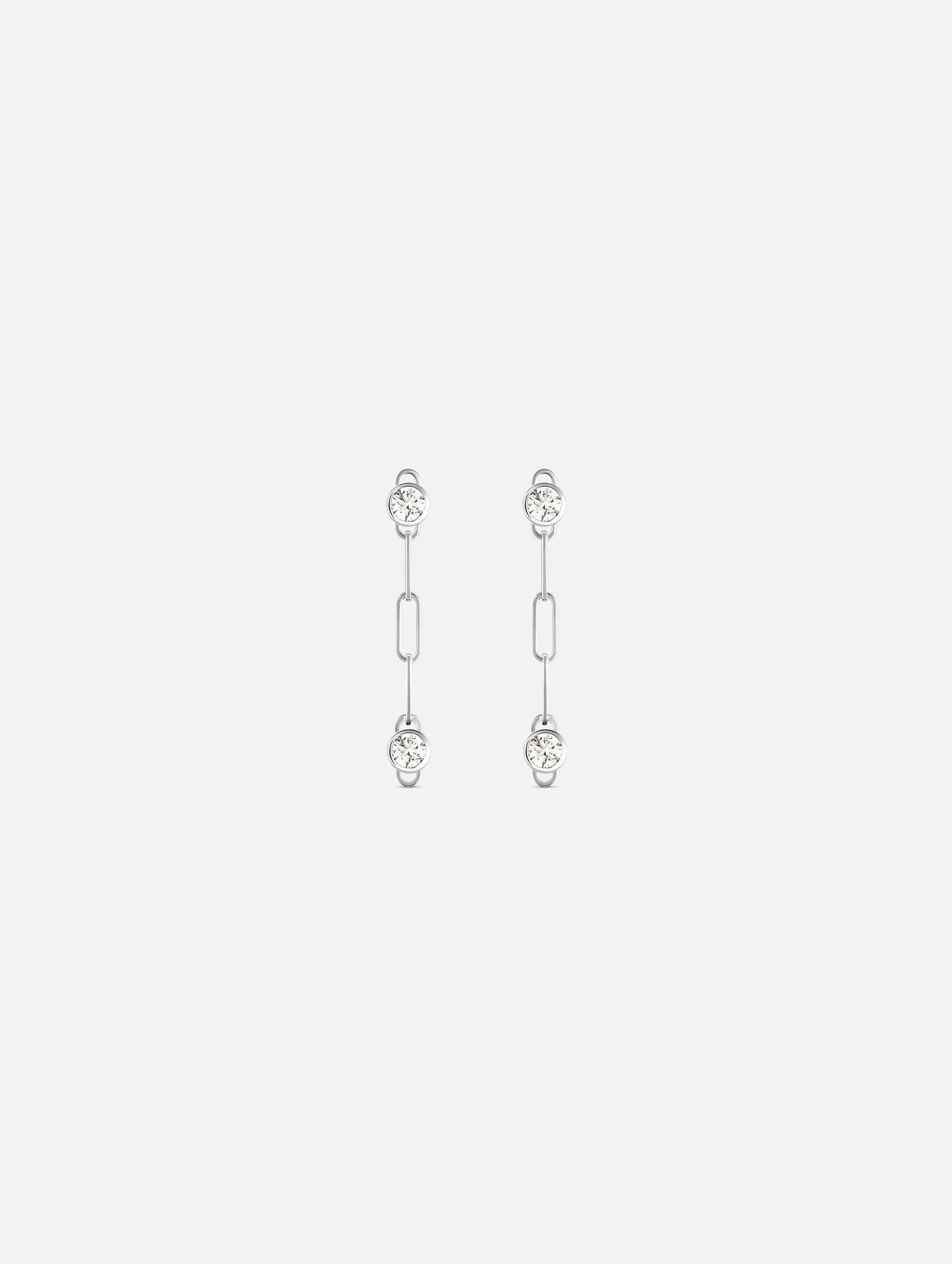 Round Duo PM Classics Earrings in White Gold - 1 - Nouvel Heritage