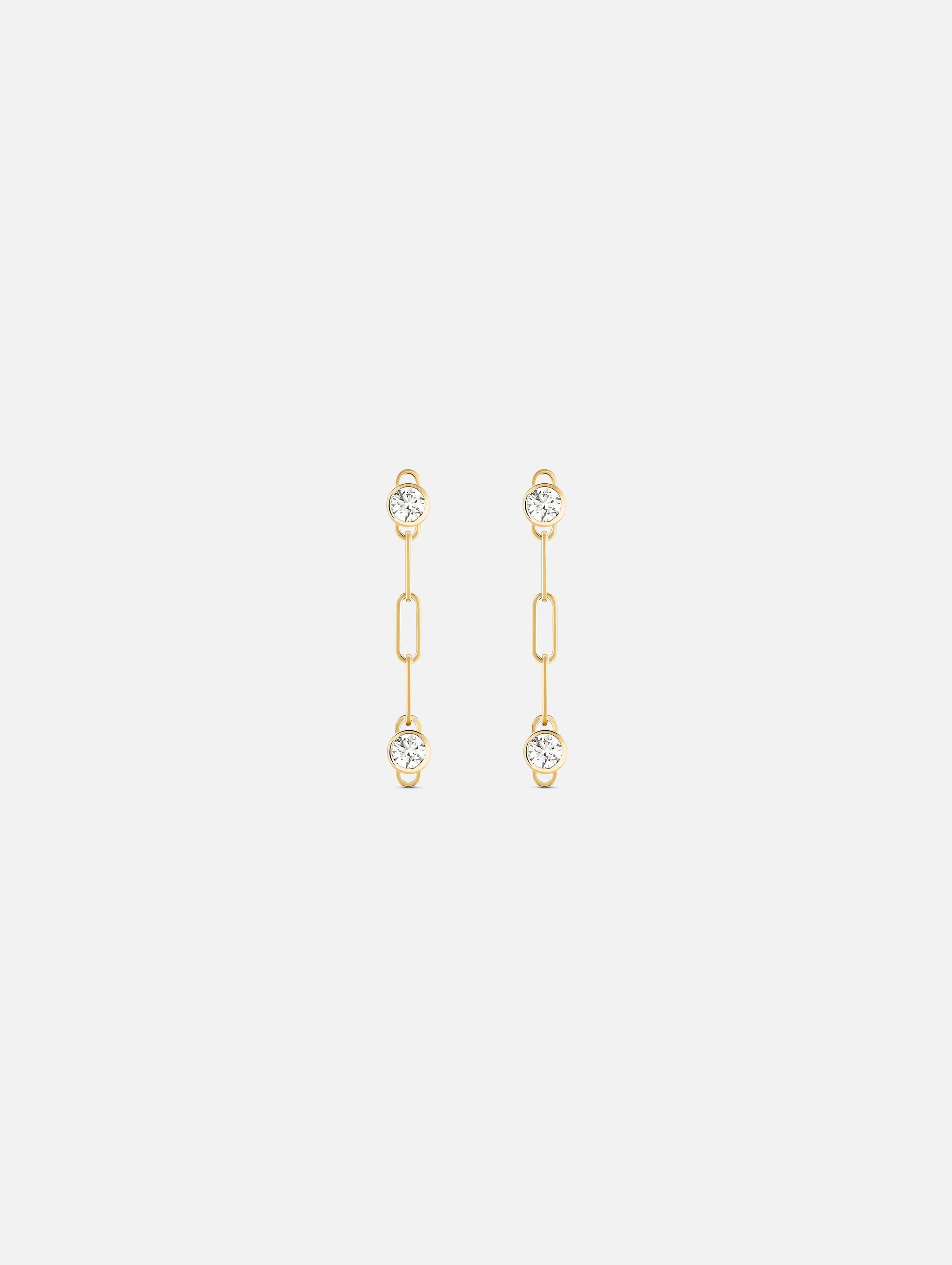 Round Duo PM Classics Earrings in Yellow Gold - 1 - Nouvel Heritage