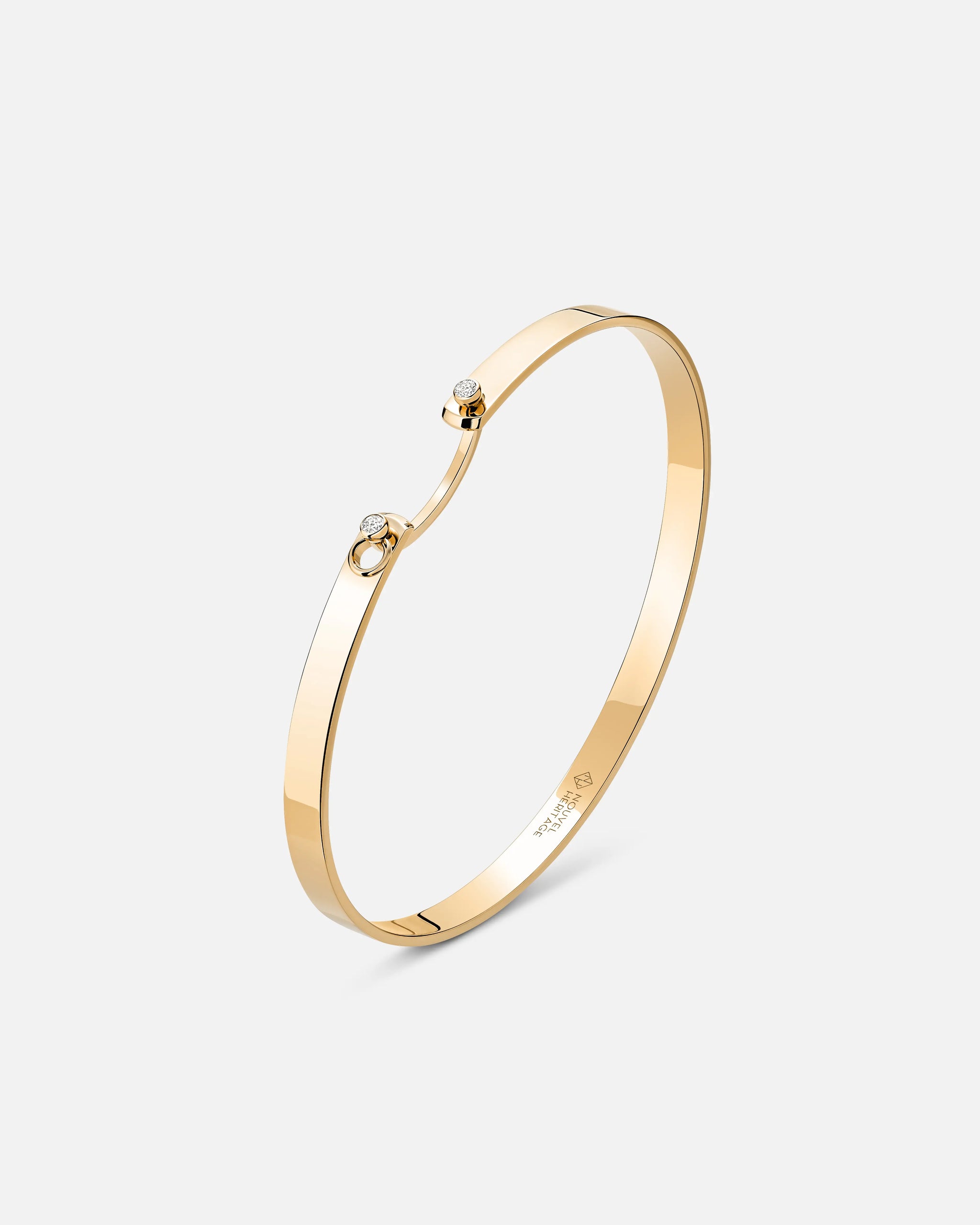 Monday Morning Mood Bangle in Yellow Gold - 1 - Nouvel Heritage