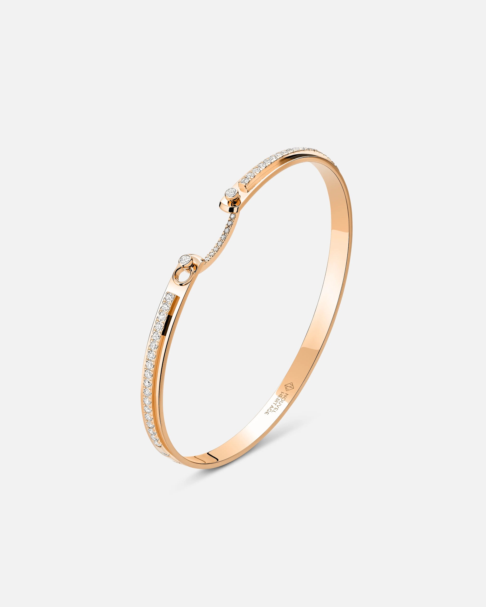 Tuxedo Mood Bangle in Rose Gold - 1 - Nouvel Heritage