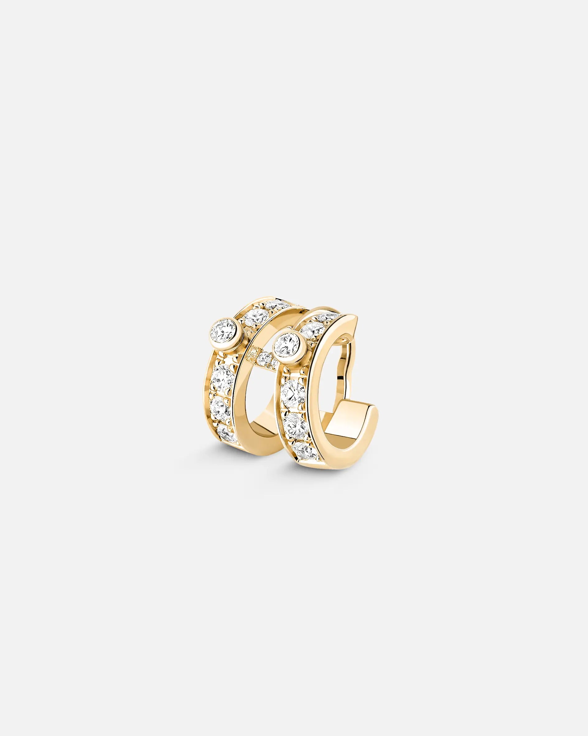 Eternity Tuxedo Ear Clip in Yellow Gold - 1 - Nouvel Heritage