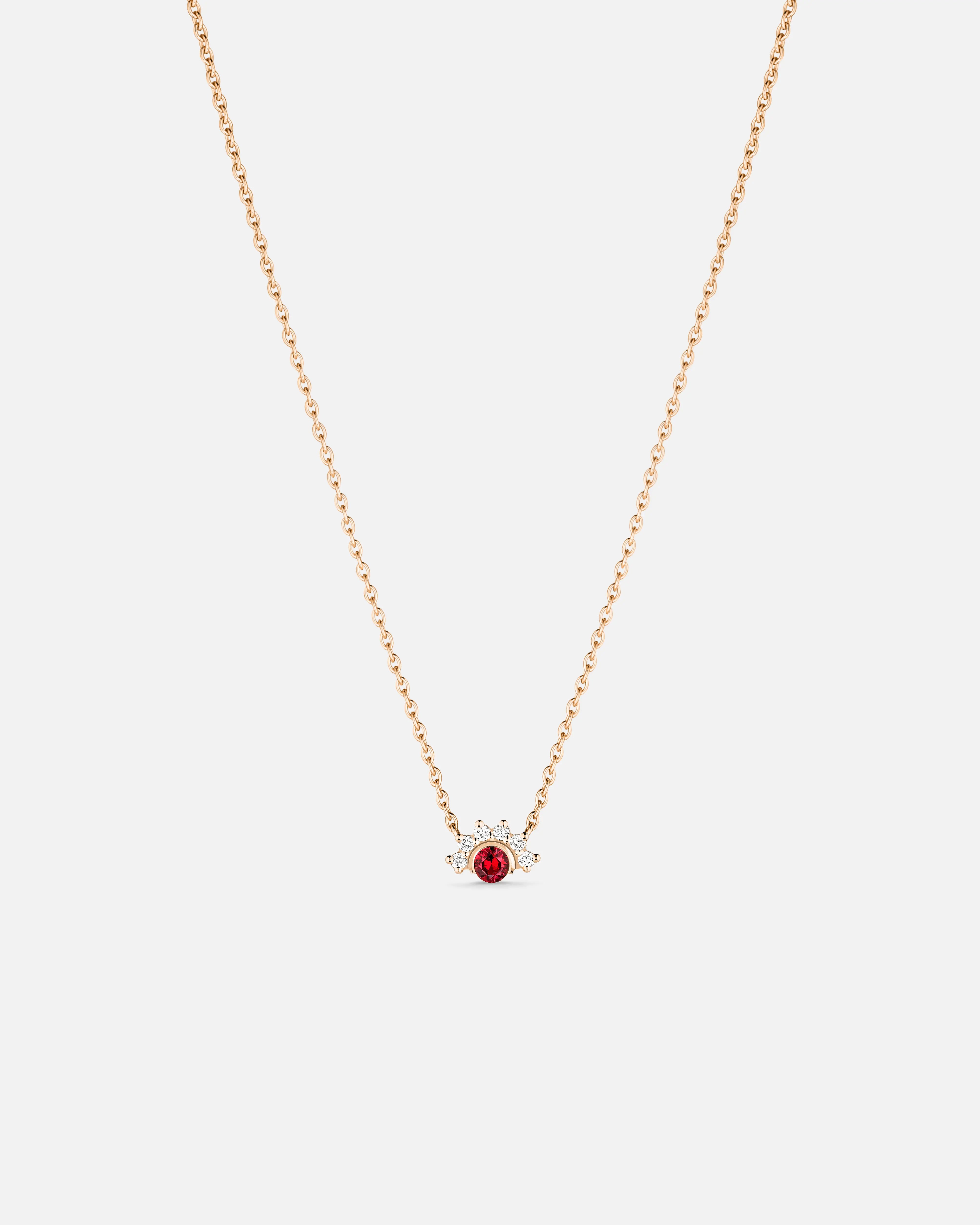 Red Spinel Pendant in Rose Gold