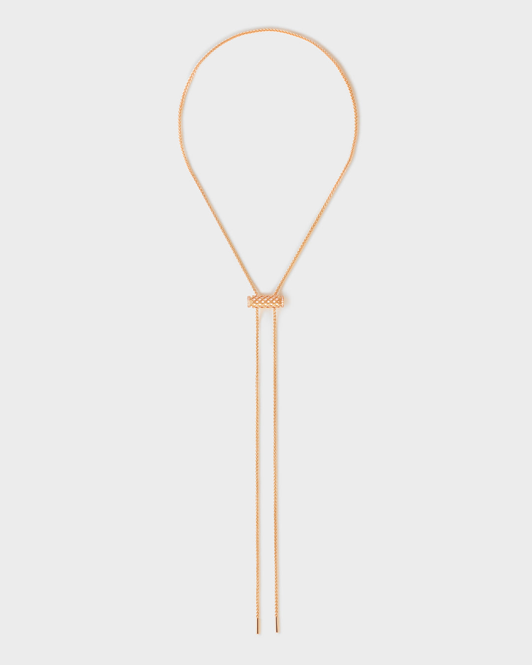 Diamond Latch Pendant on GM Chain in Rose Gold