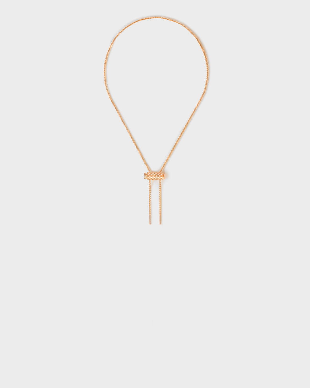 Diamond Latch Pendant on MM Chain in Rose Gold
