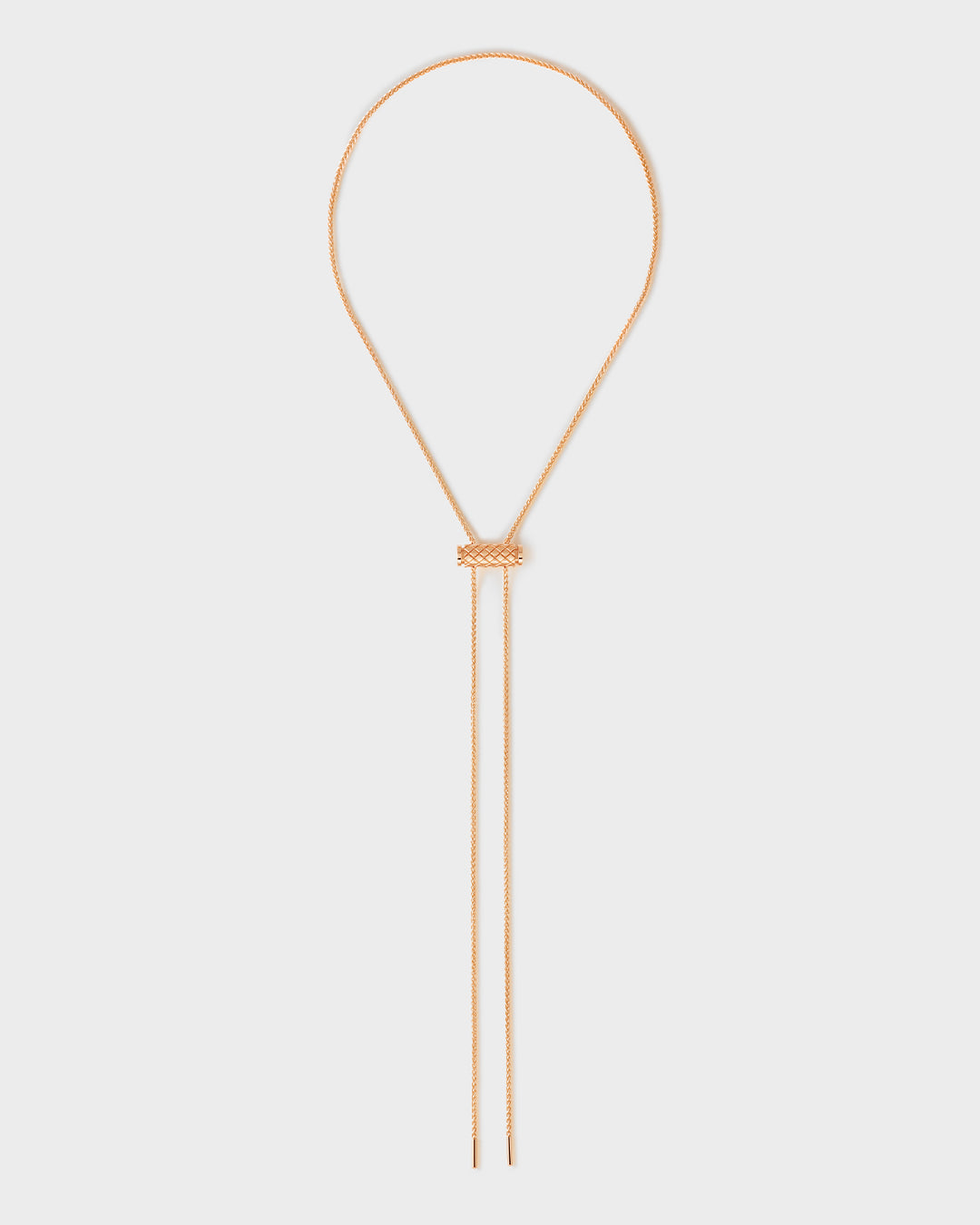 Gold Latch Pendant on GM Chain in Rose Gold
