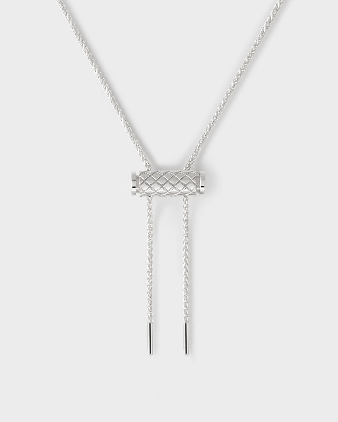 Gold Latch Pendant on MM Chain in White Gold - 1 - Nouvel Heritage