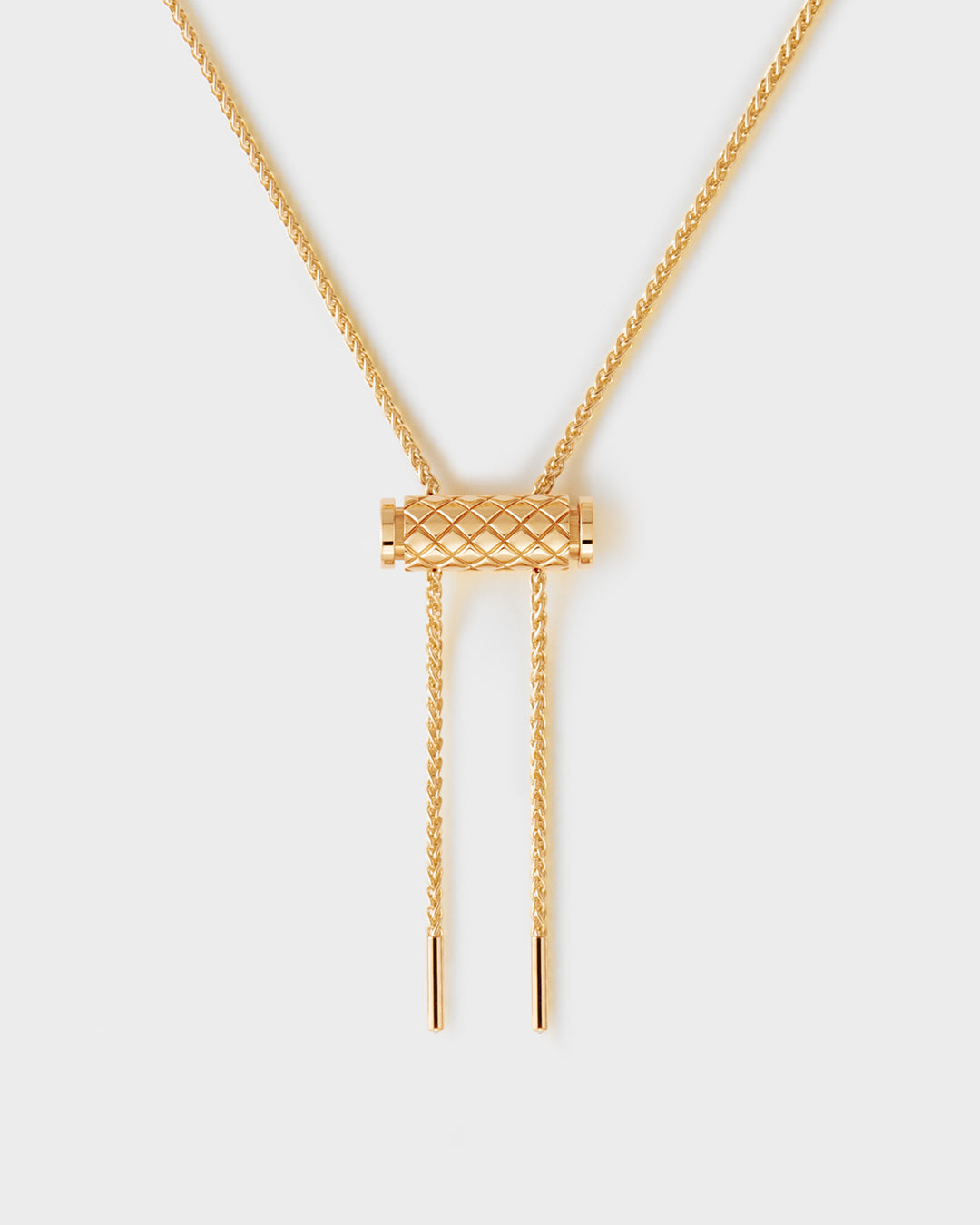 Gold Latch Pendant on MM Chain in Yellow Gold - 1 - Nouvel Heritage