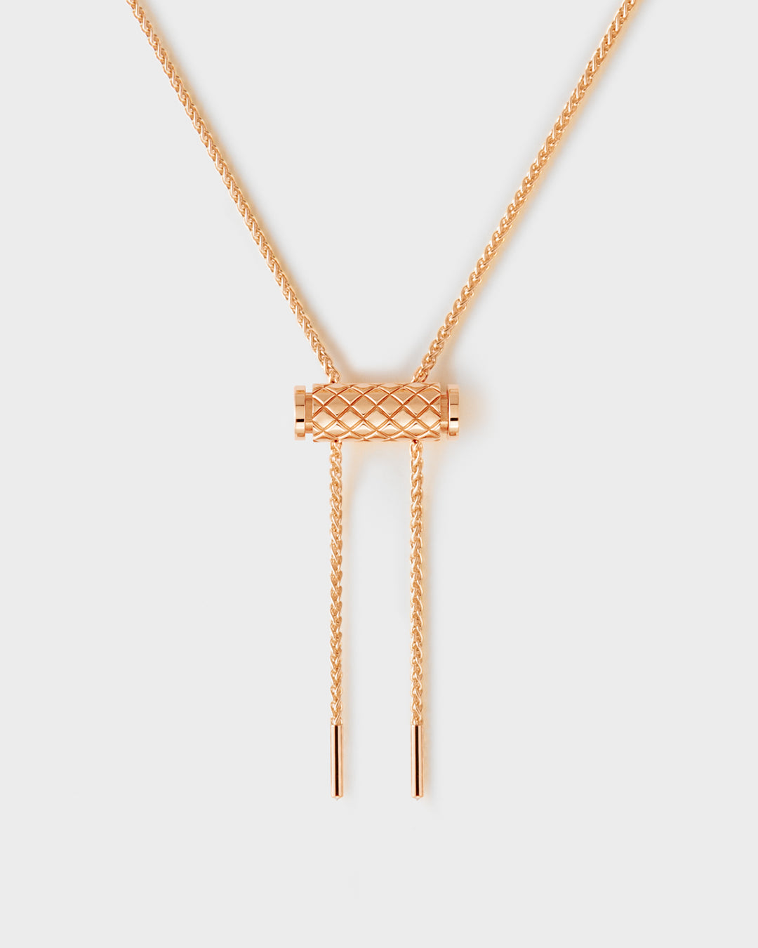 Gold Latch Pendant on MM Chain in Rose Gold - 1 - Nouvel Heritage