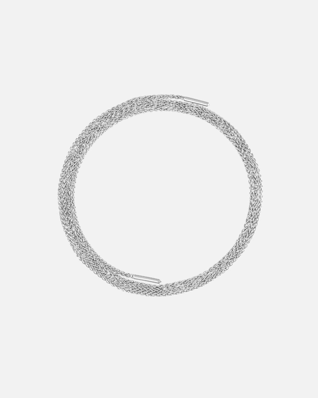 MM Latch Chain in White Gold
