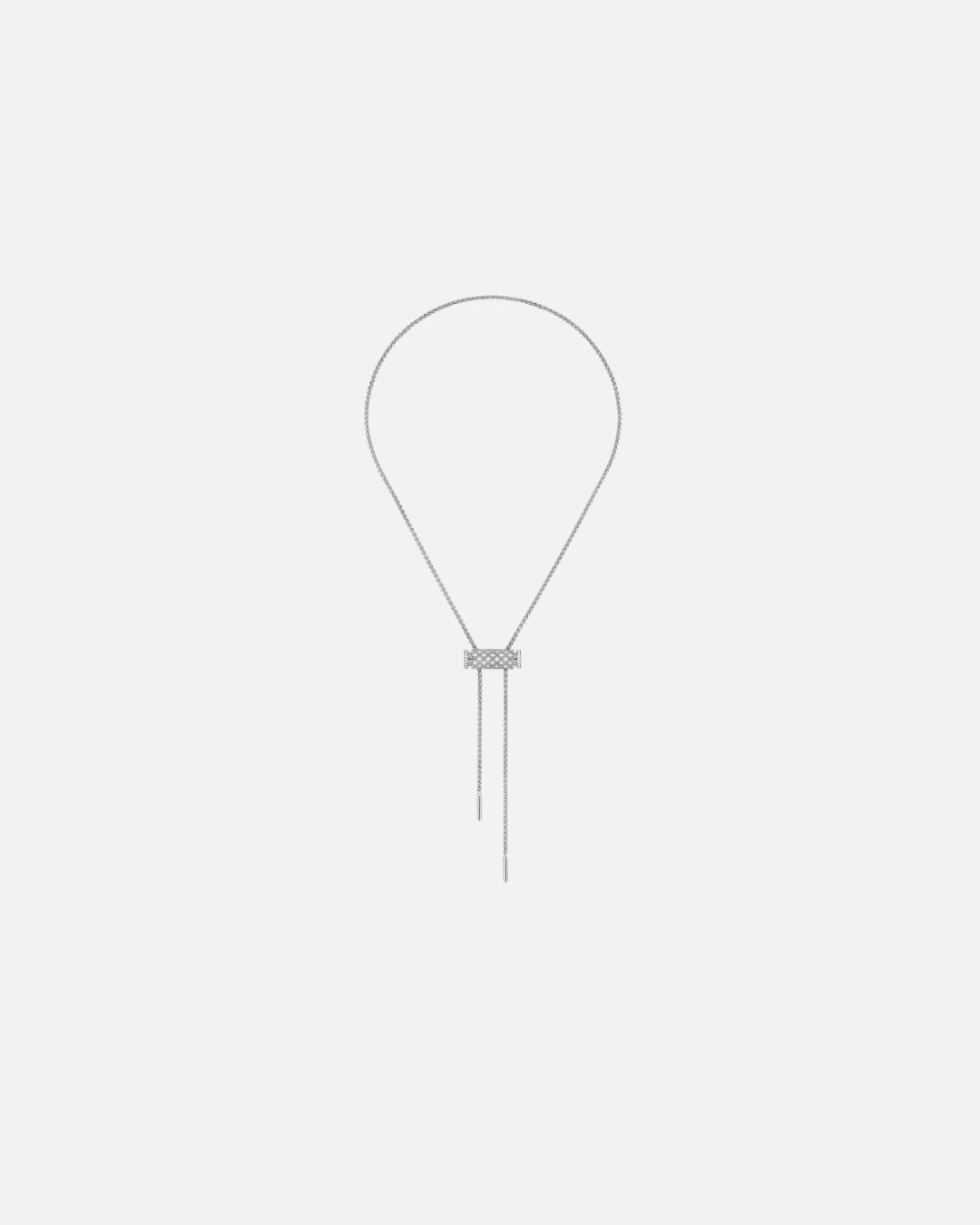 Pendentif Latch Pavé en Or Blanc