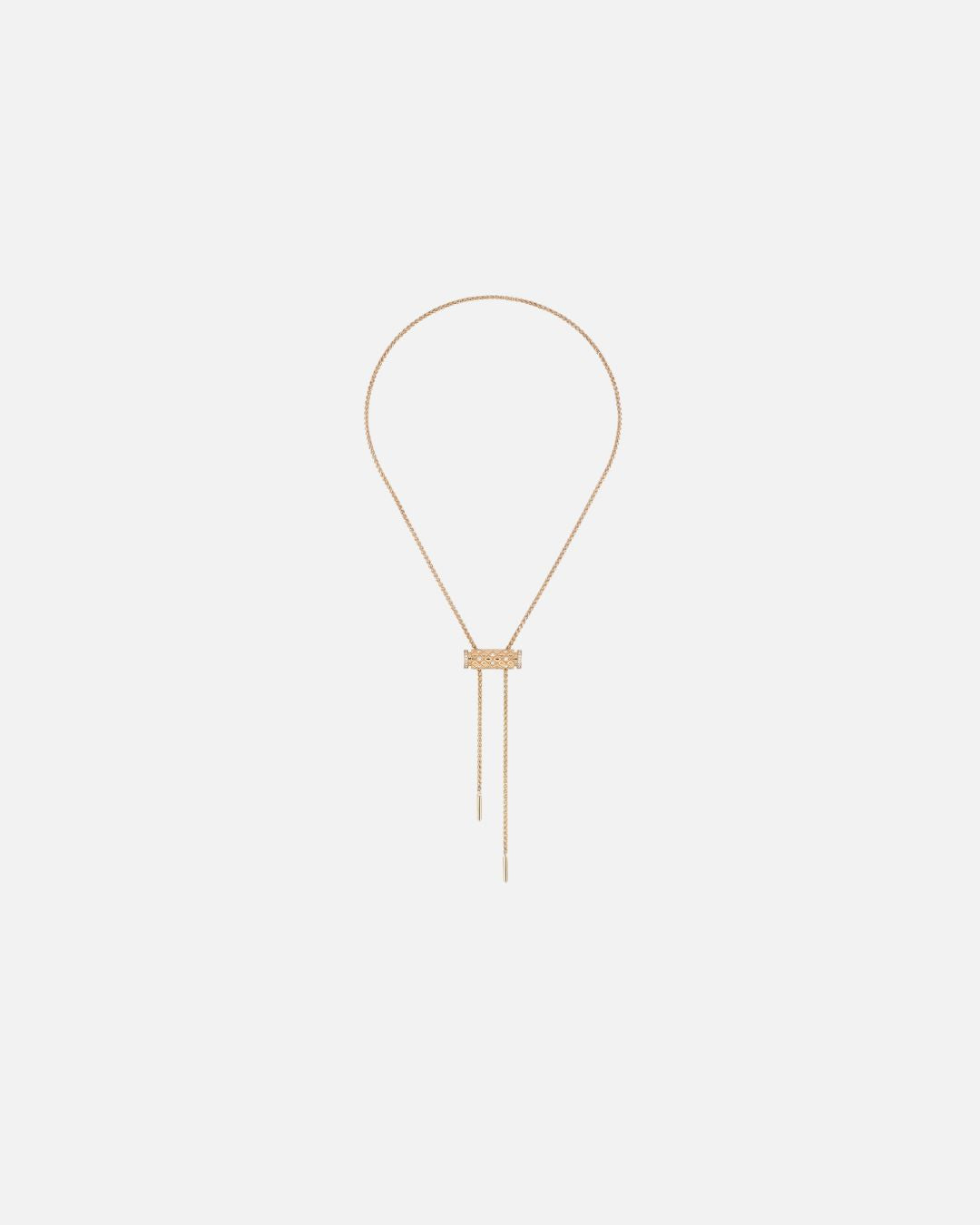 Pendentif Latch Semi-Pavé en Or Rose