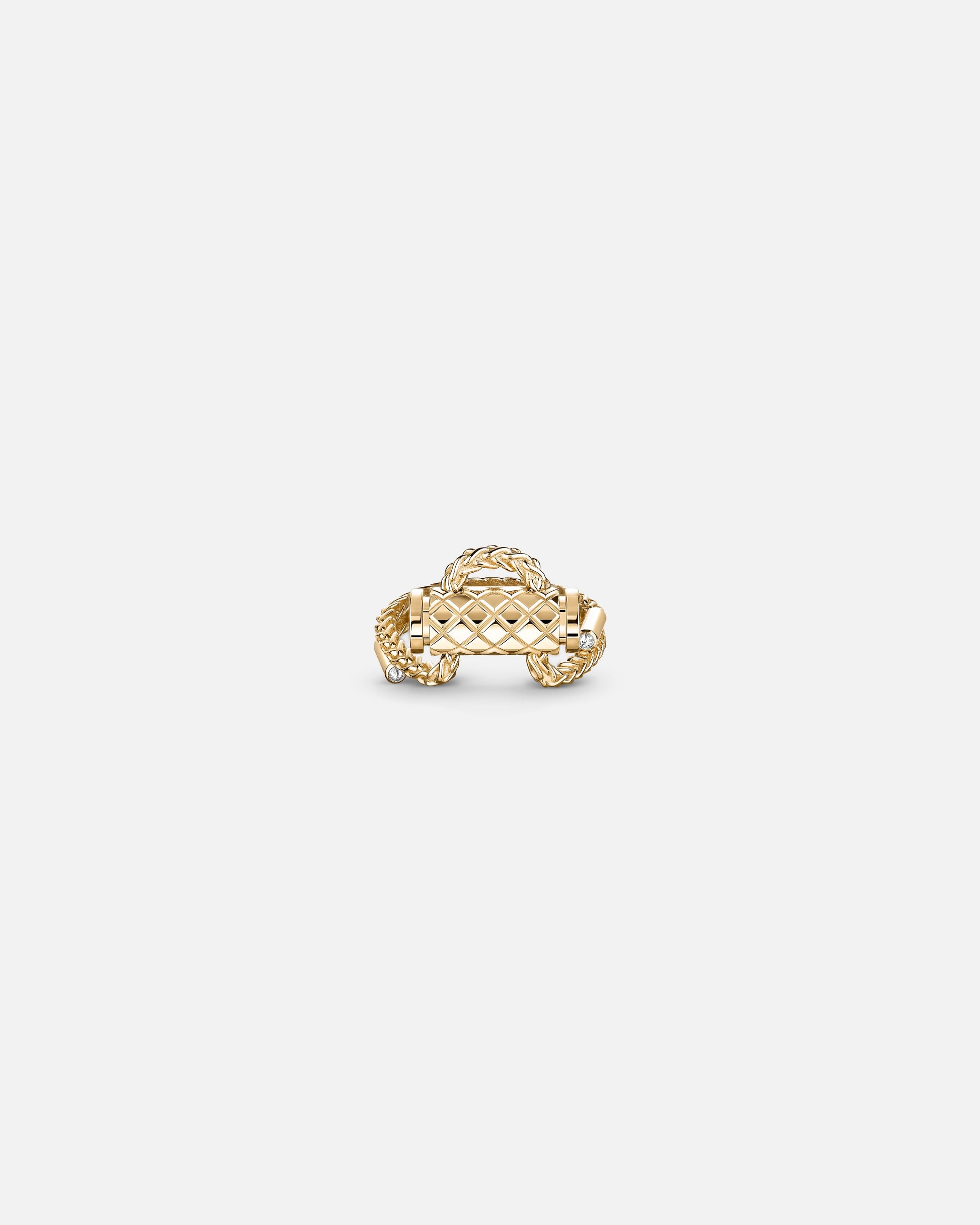 Gold Latch Ring in Yellow Gold