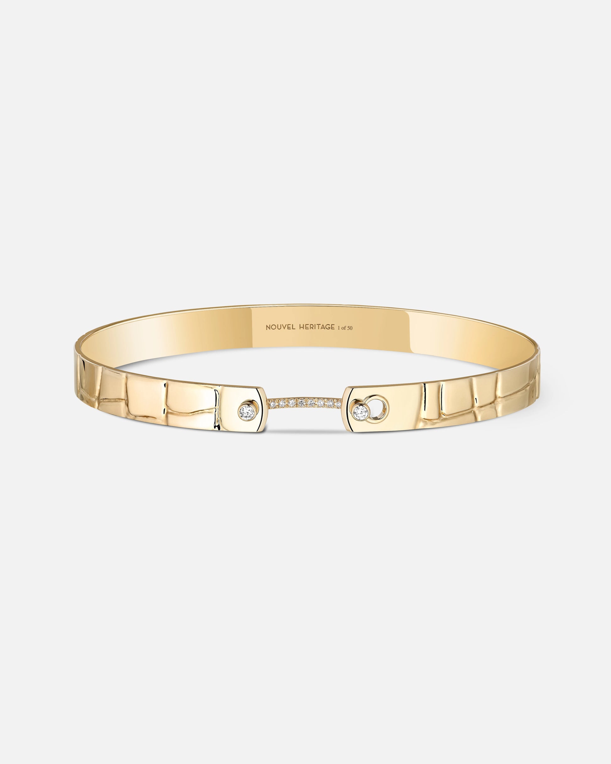 Later Alligator GM Mood Bangle in Yellow Gold