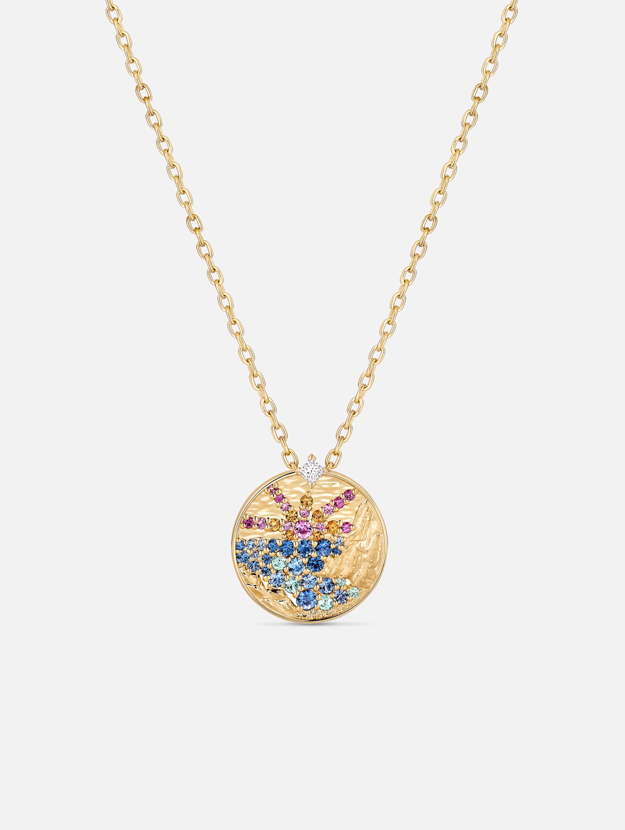 Sunset Medallion in Yellow Gold - 1 - Nouvel Heritage