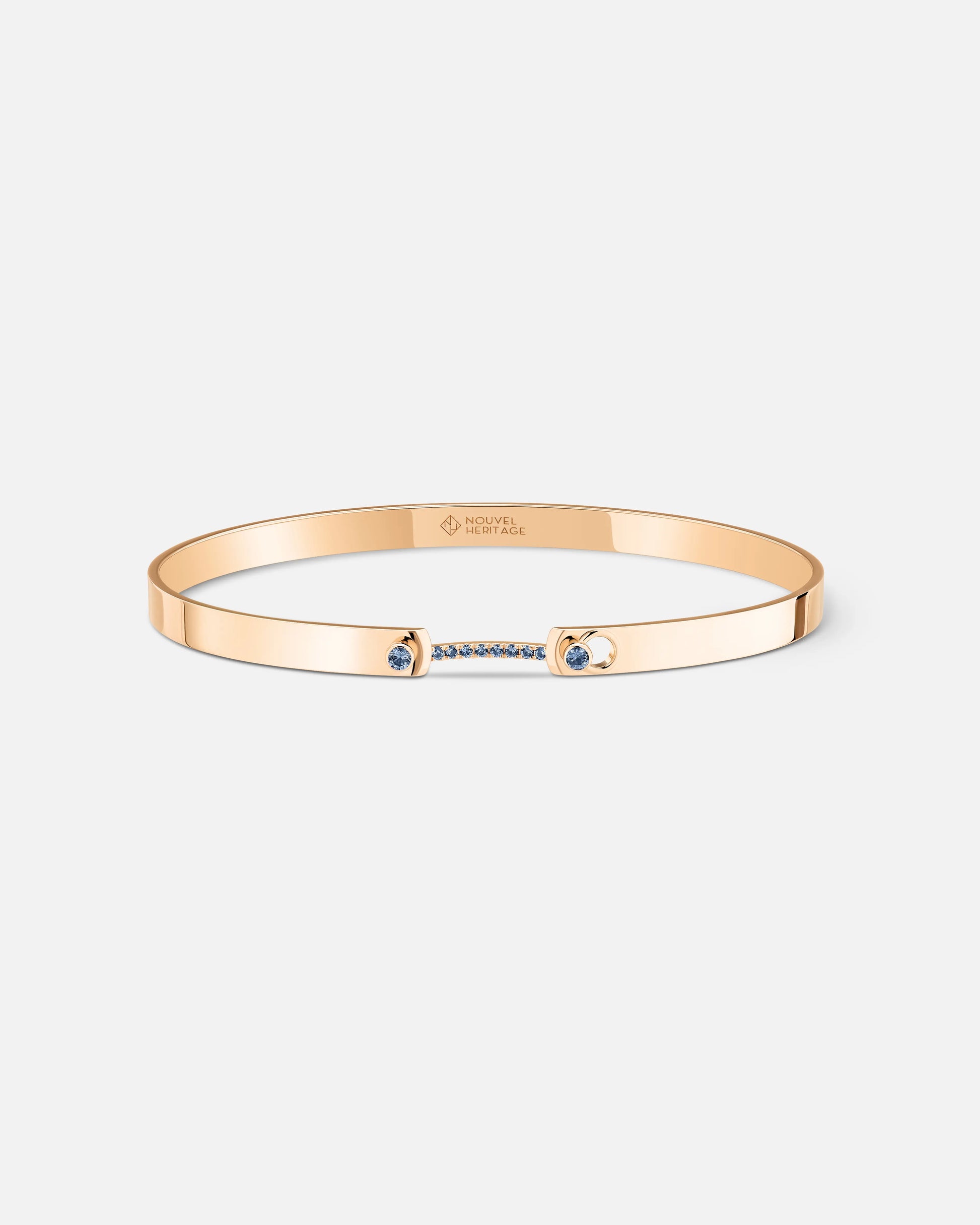 Baby Blue Mood Bangle in Rose Gold