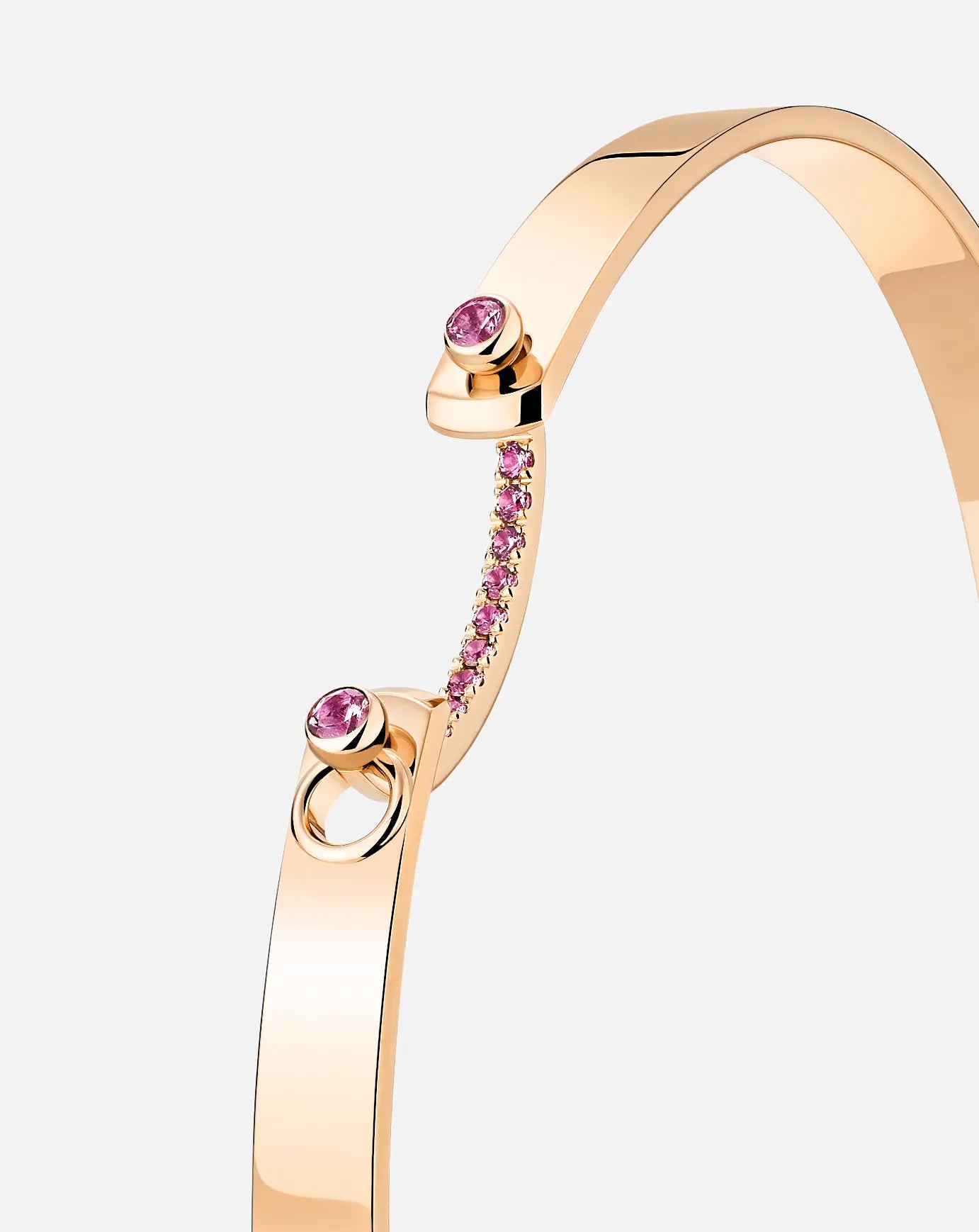 Baby Pink Mood Bangle in Rose Gold