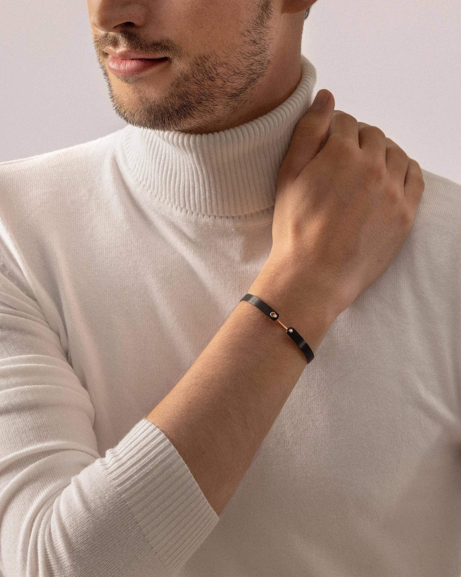 Midnight In Manhattan GM Mood Bangle in Rose Gold