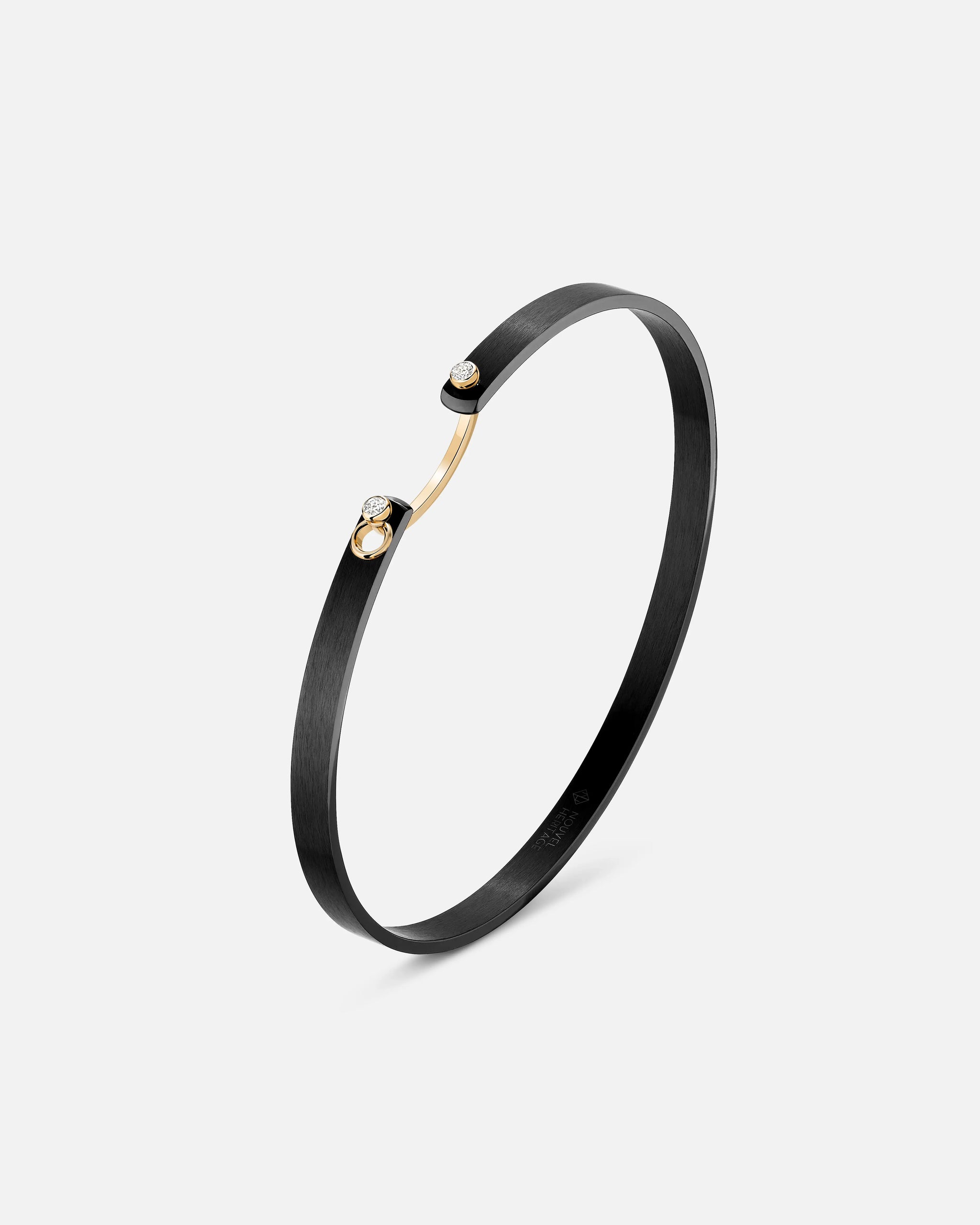 Midnight In Manhattan Mood Bangle in Yellow Gold - 1 - Nouvel Heritage