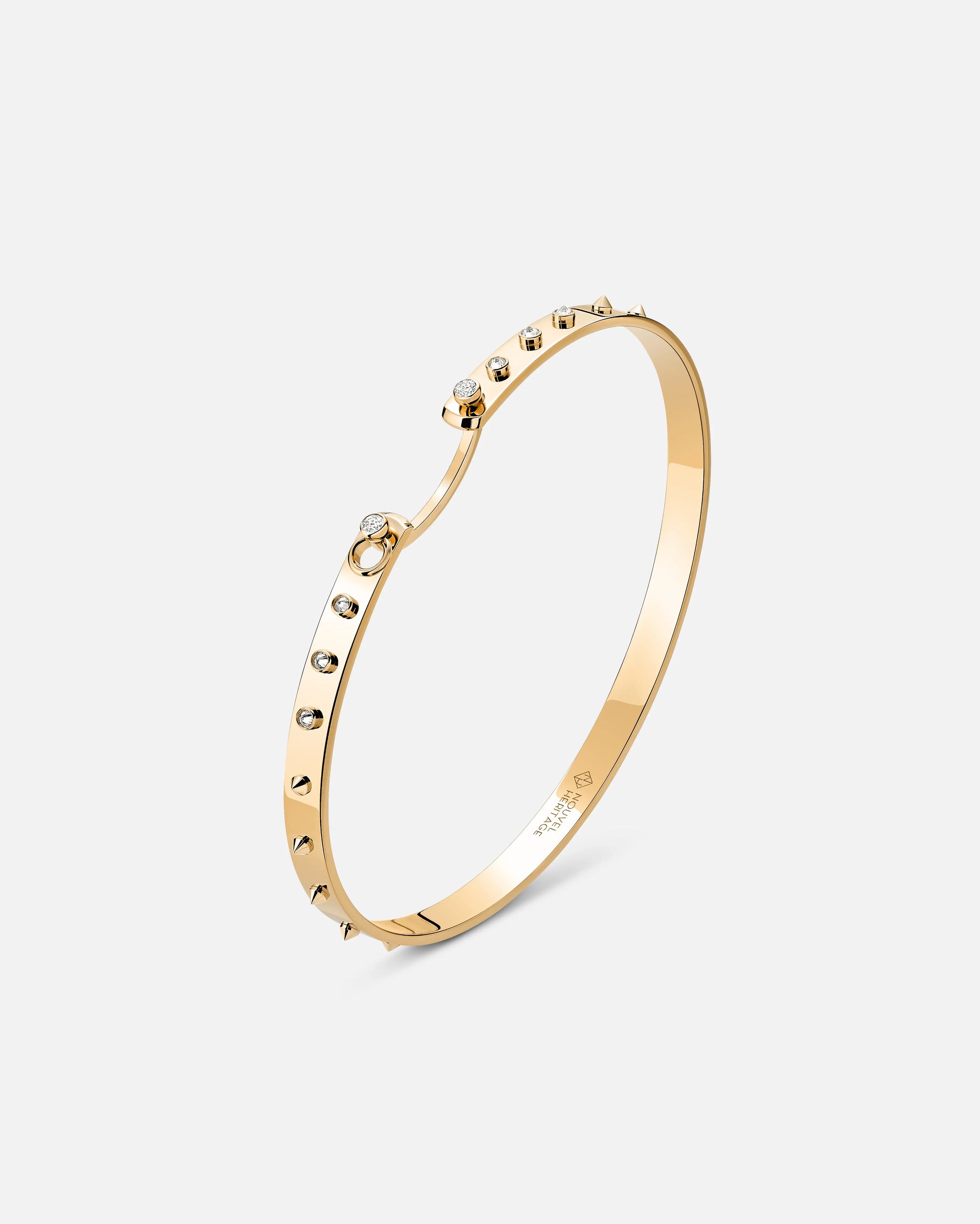 Brunch in NY Mood Bangle in Yellow Gold - 1 - Nouvel Heritage