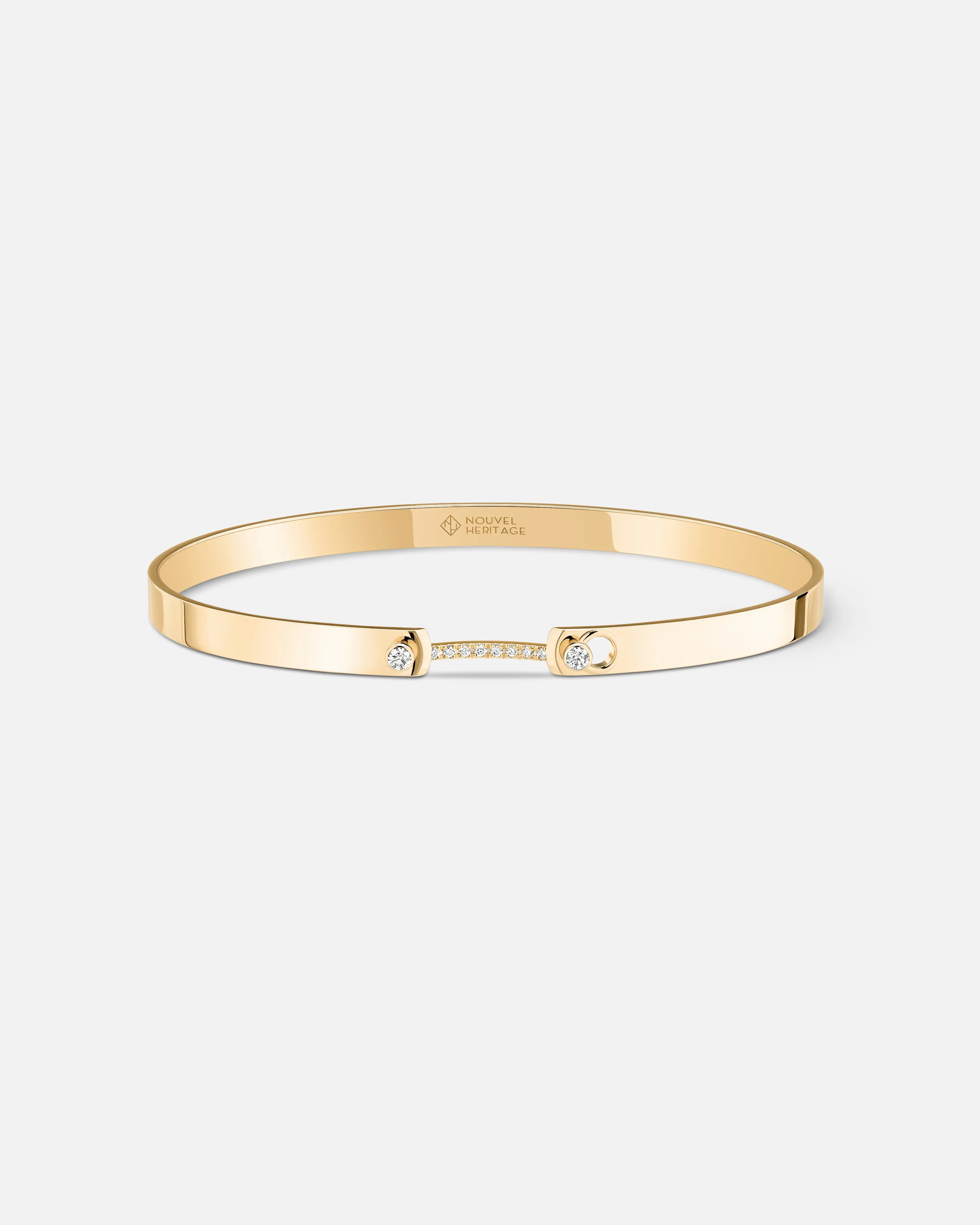 Business Meeting Mood Bangle in Yellow Gold