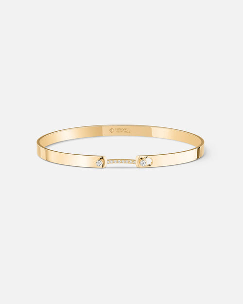 Business Meeting Mood Bangle in Yellow Gold