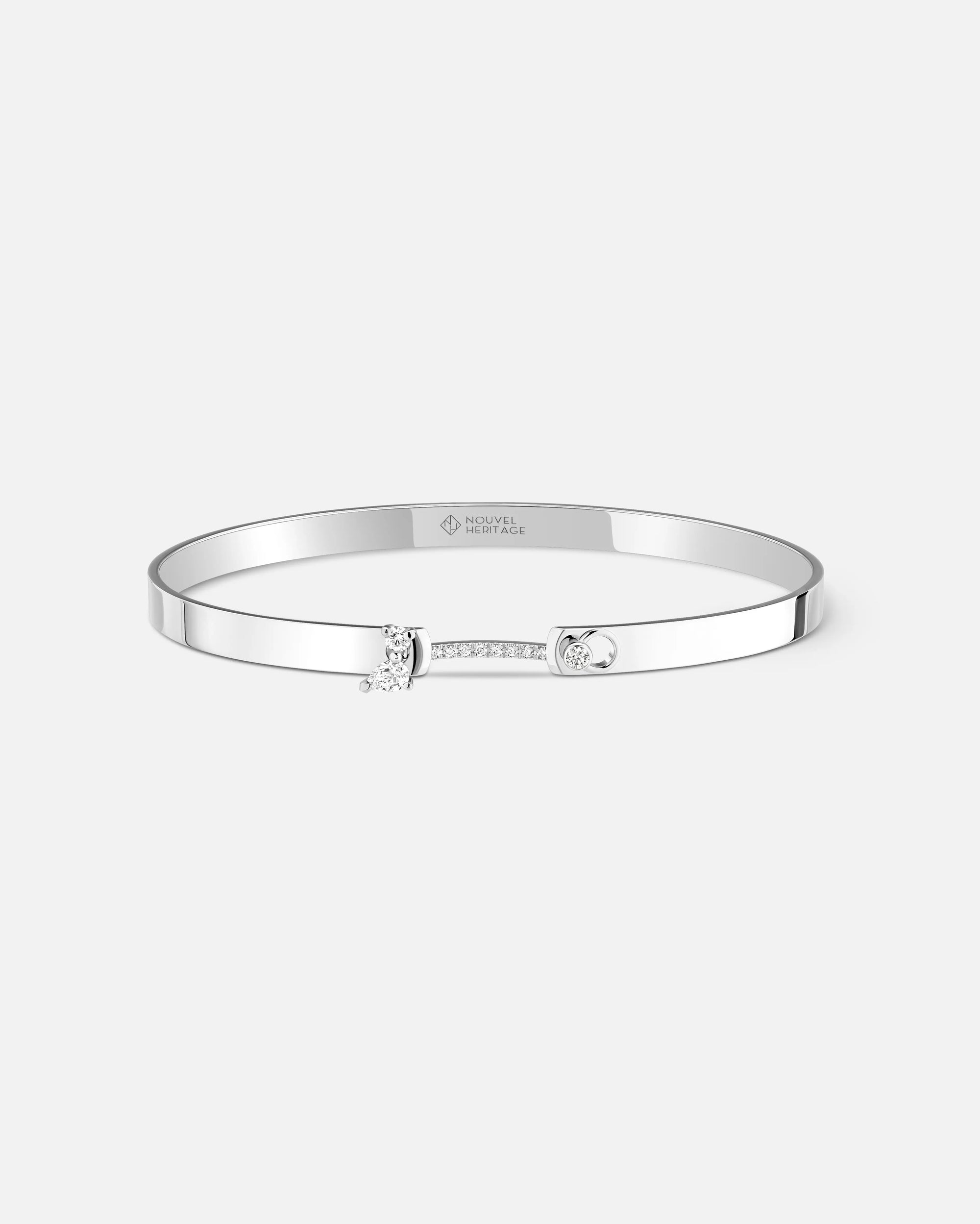 Cocktail Time Mood Bangle in White Gold