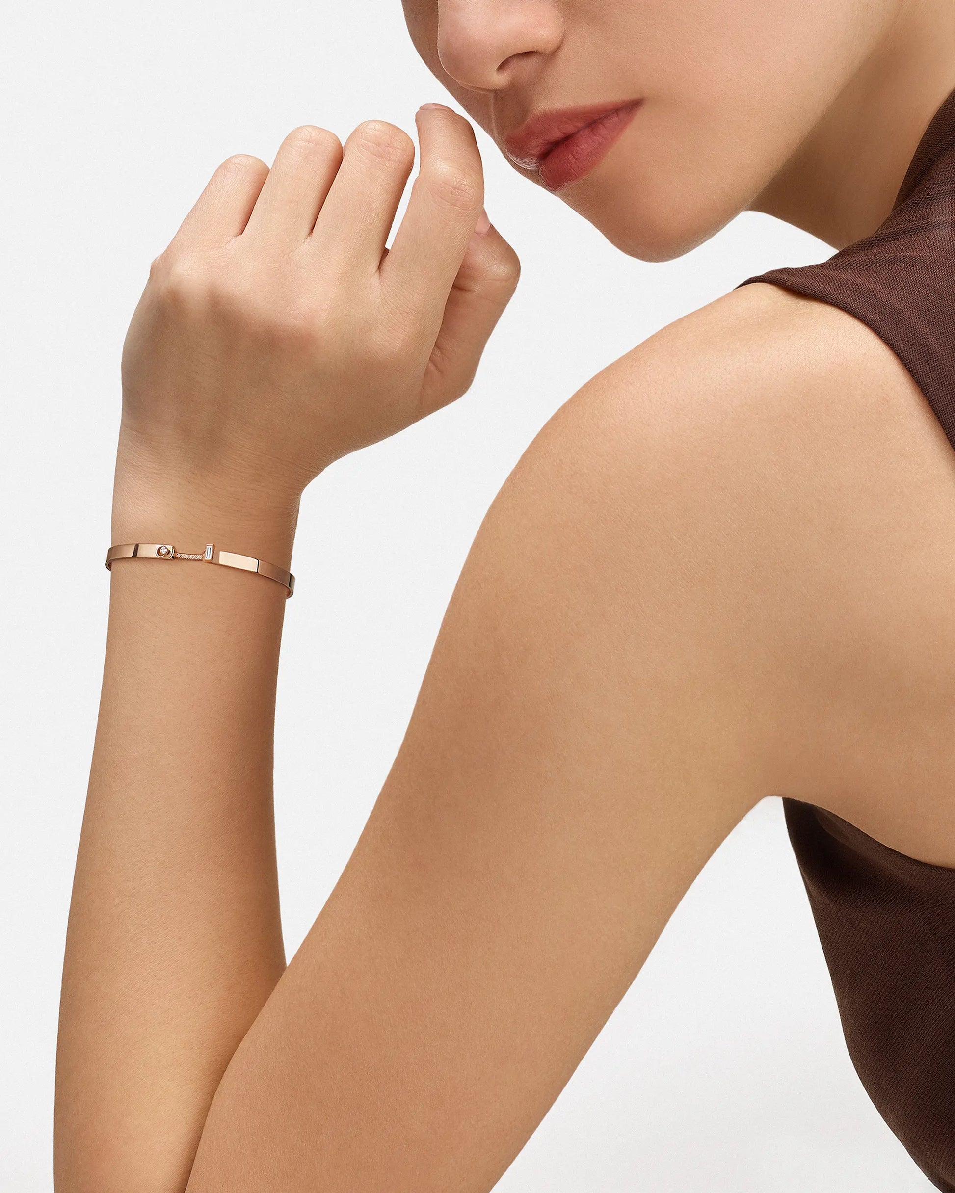 Dinner Date Mood Bangle in Rose Gold