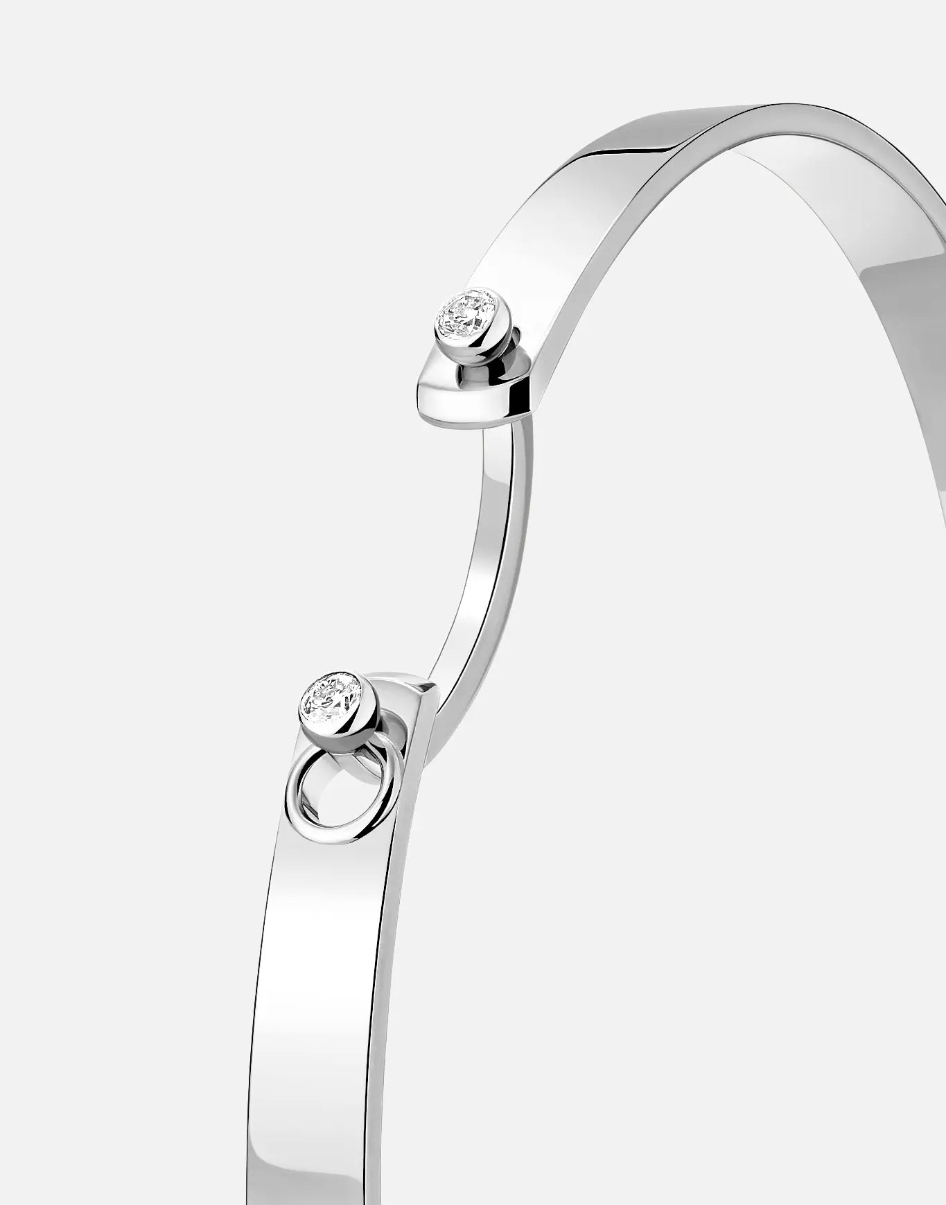 Monday Morning Mood Bangle in White Gold