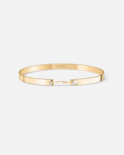 Monday Morning Mood Bangle in Yellow Gold