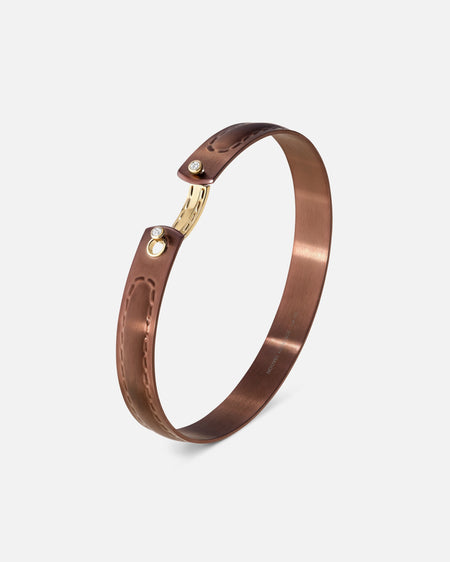 On The Rocks Mood Bangle in Yellow Gold
