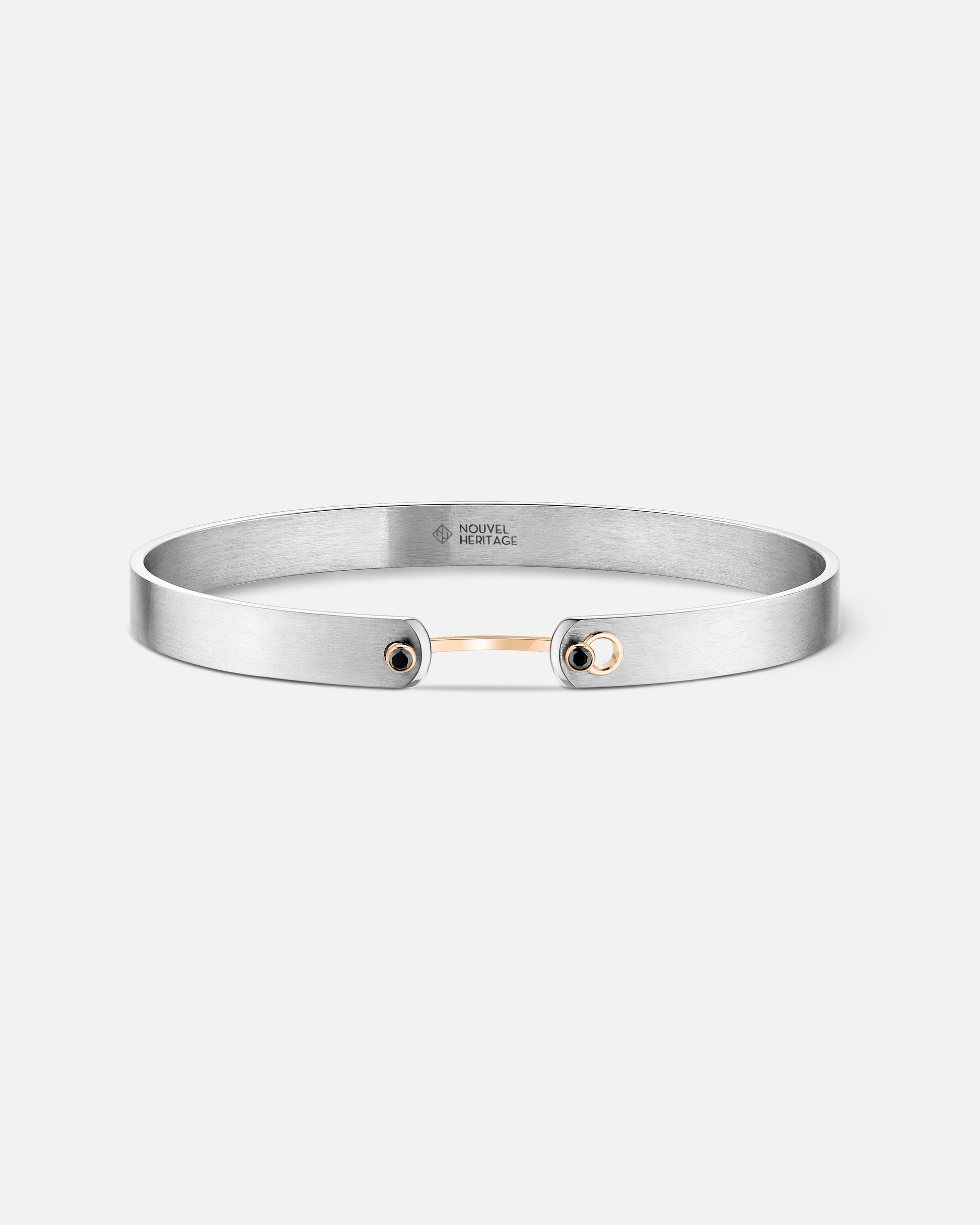 Paris From The Sky GM Mood Bangle with Black Diamonds in Rose Gold