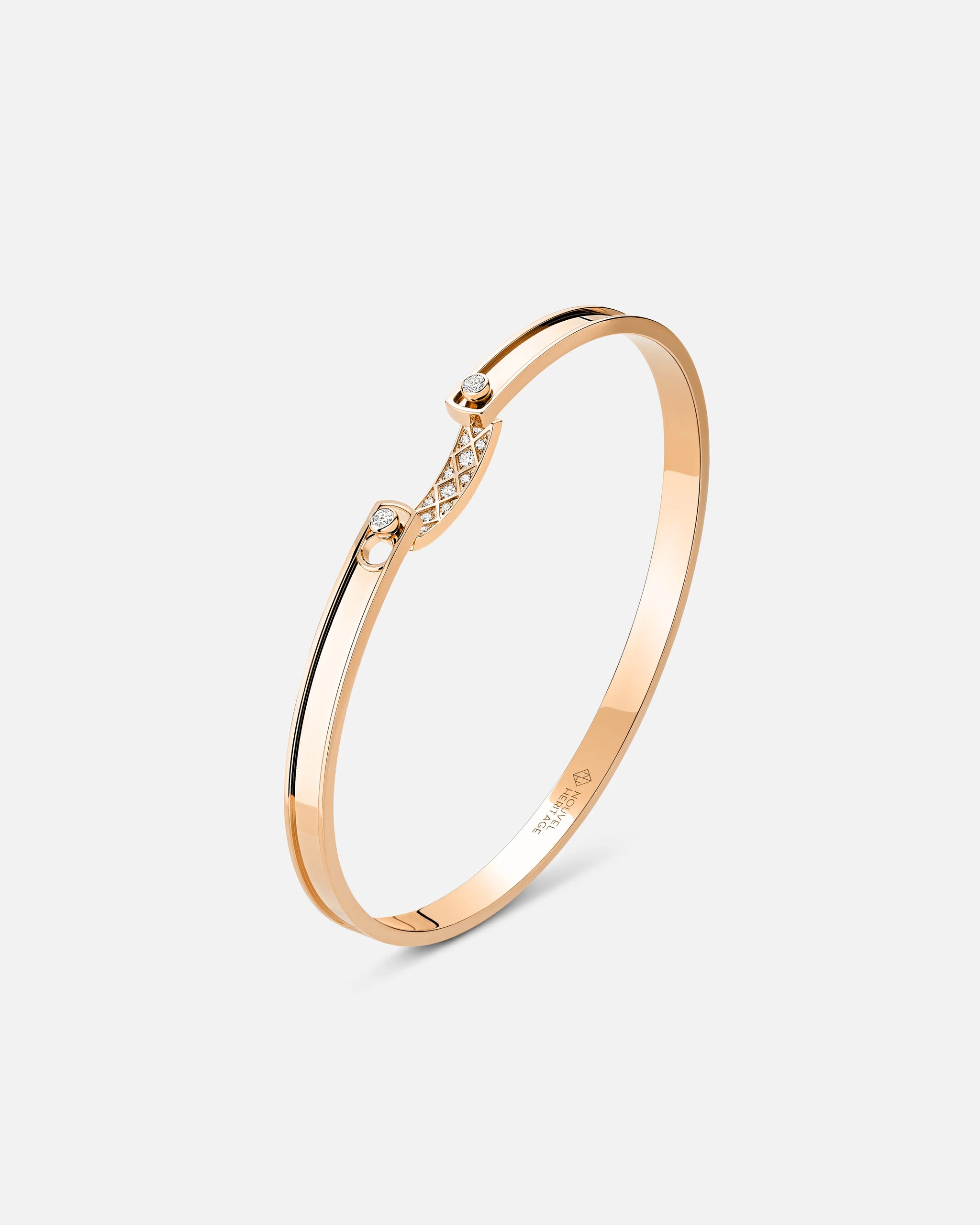 Parisian Stroll Mood Bangle in Rose Gold - 1 - Nouvel Heritage