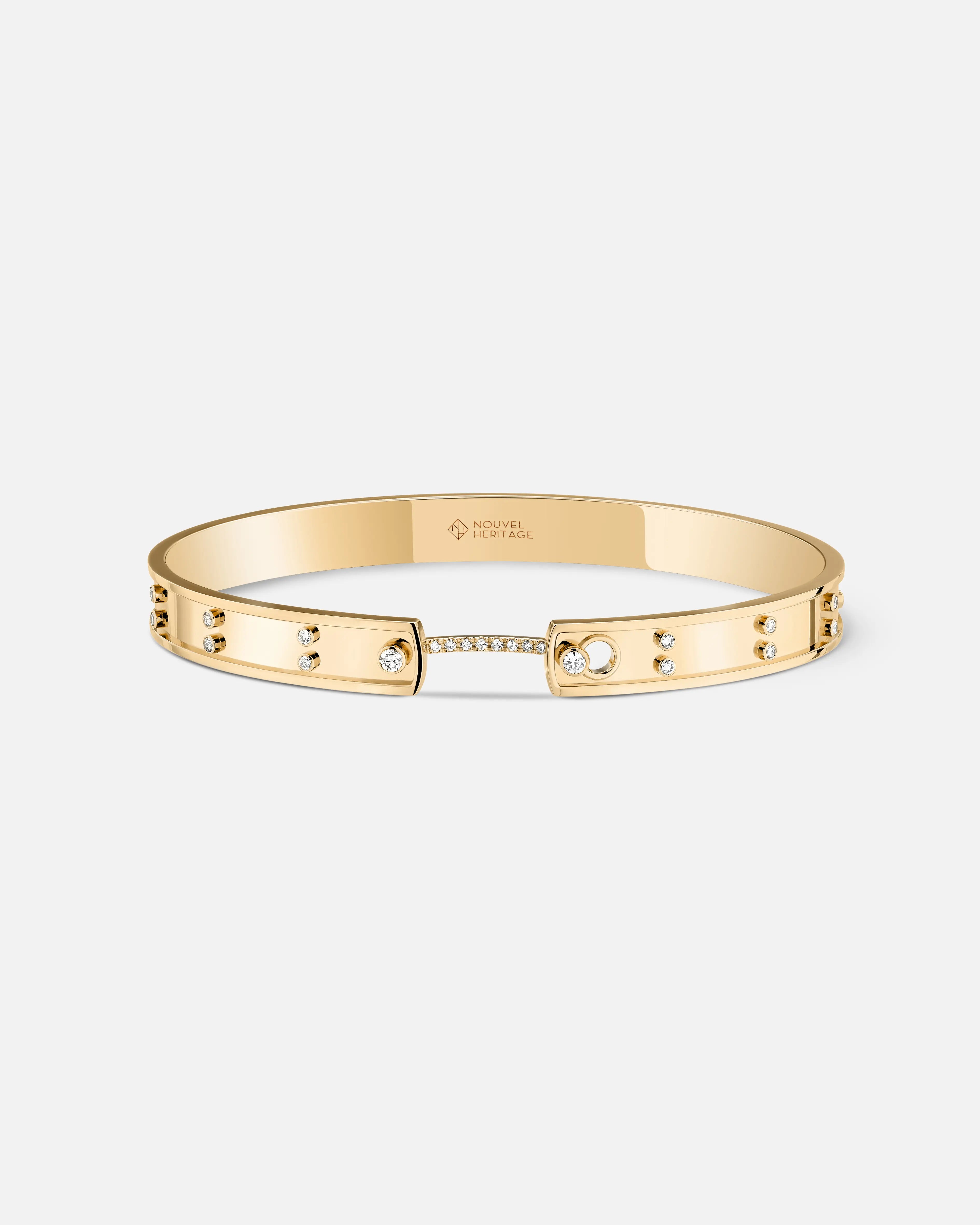 Picnic in Paris Mood Bangle in Yellow Gold