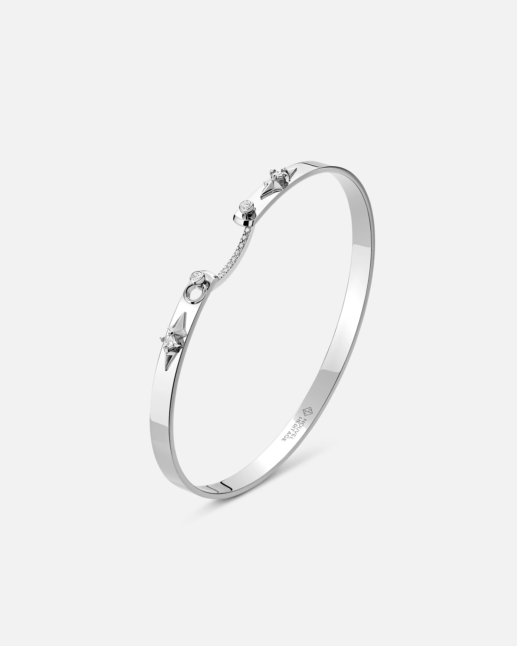 Reverie Mood Bangle in White Gold - 1 - Nouvel Heritage