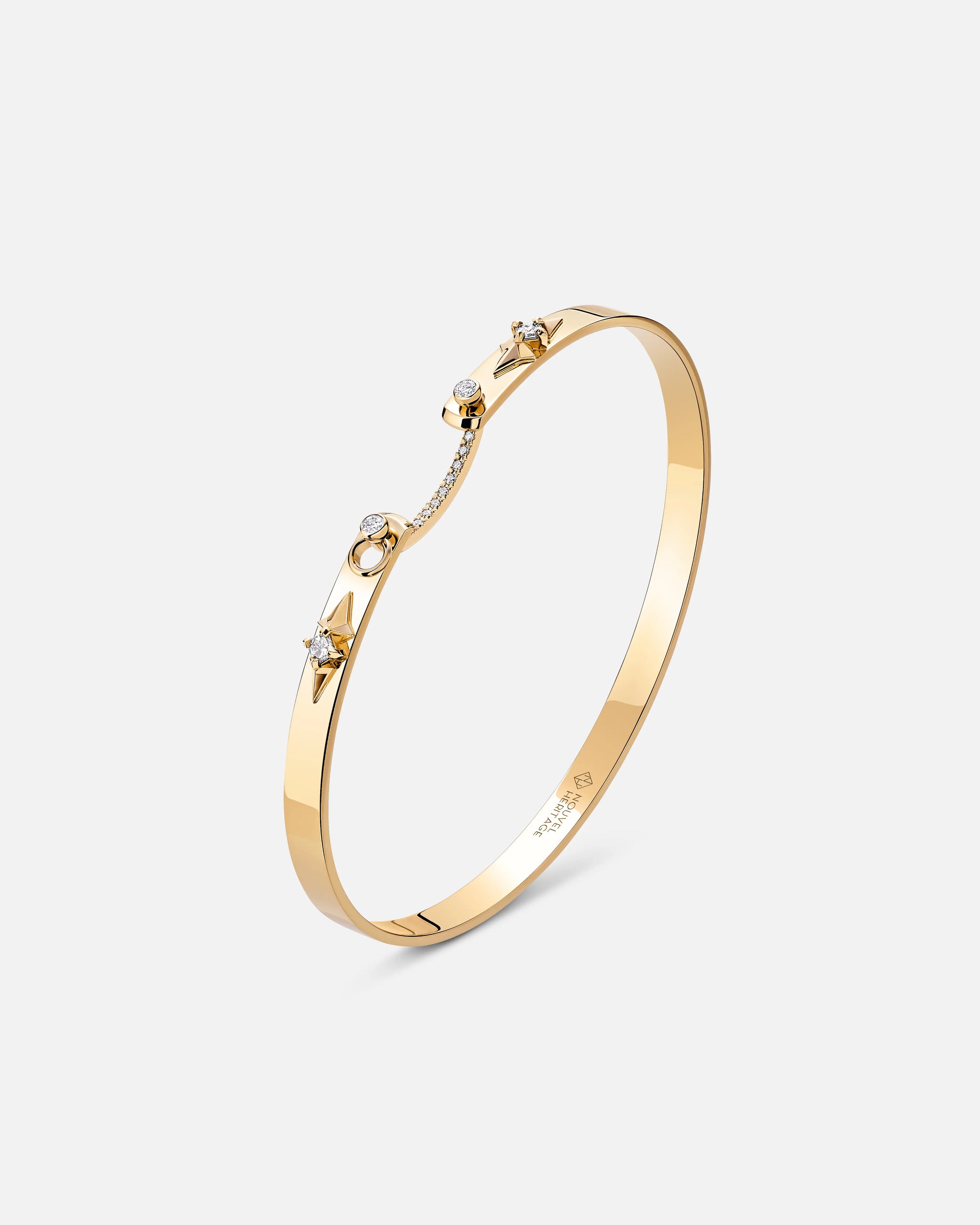 Reverie Mood Bangle in Yellow Gold - 1 - Nouvel Heritage