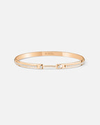 Tuxedo Mood Bangle in Rose Gold