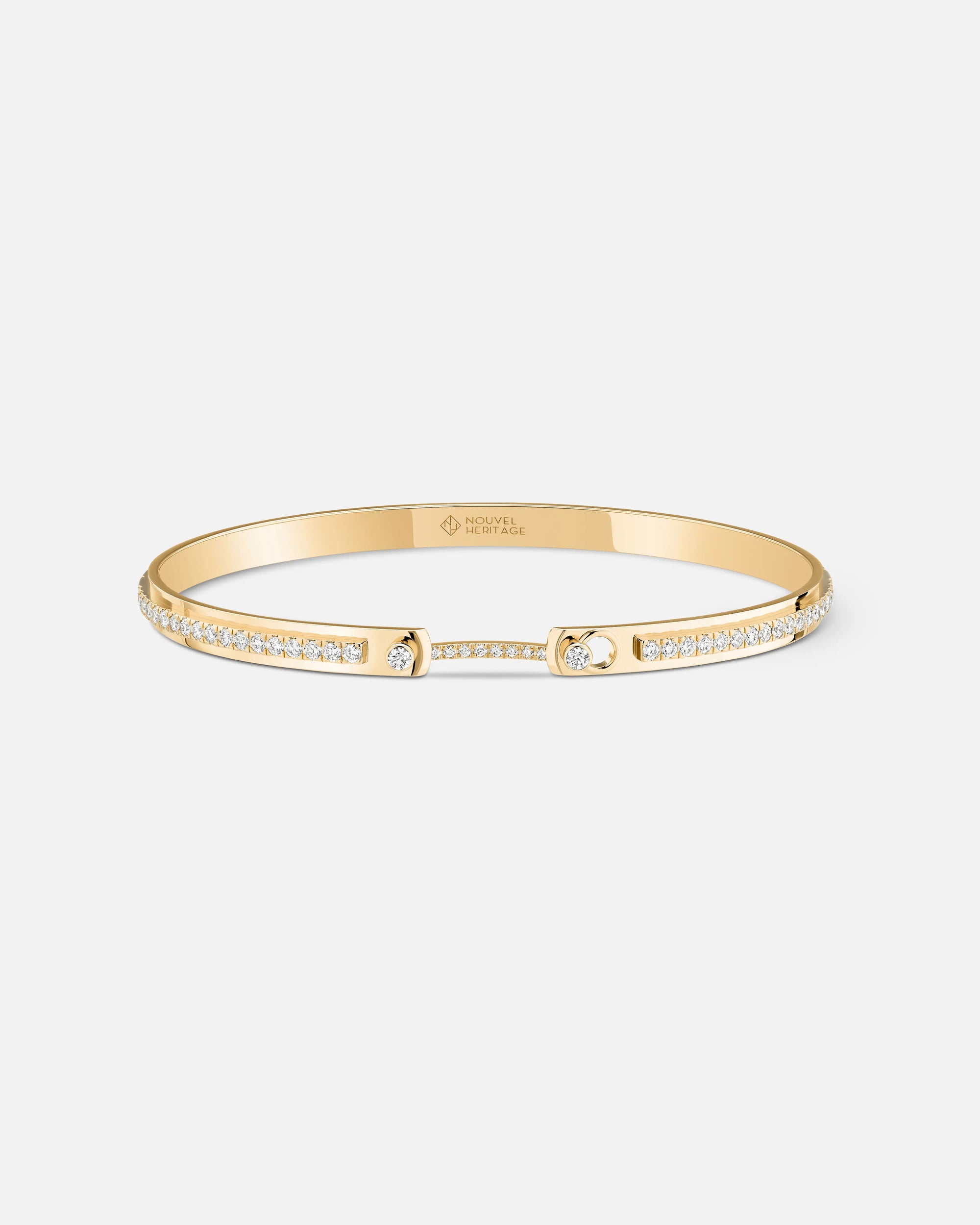 Tuxedo Mood Bangle in Yellow Gold