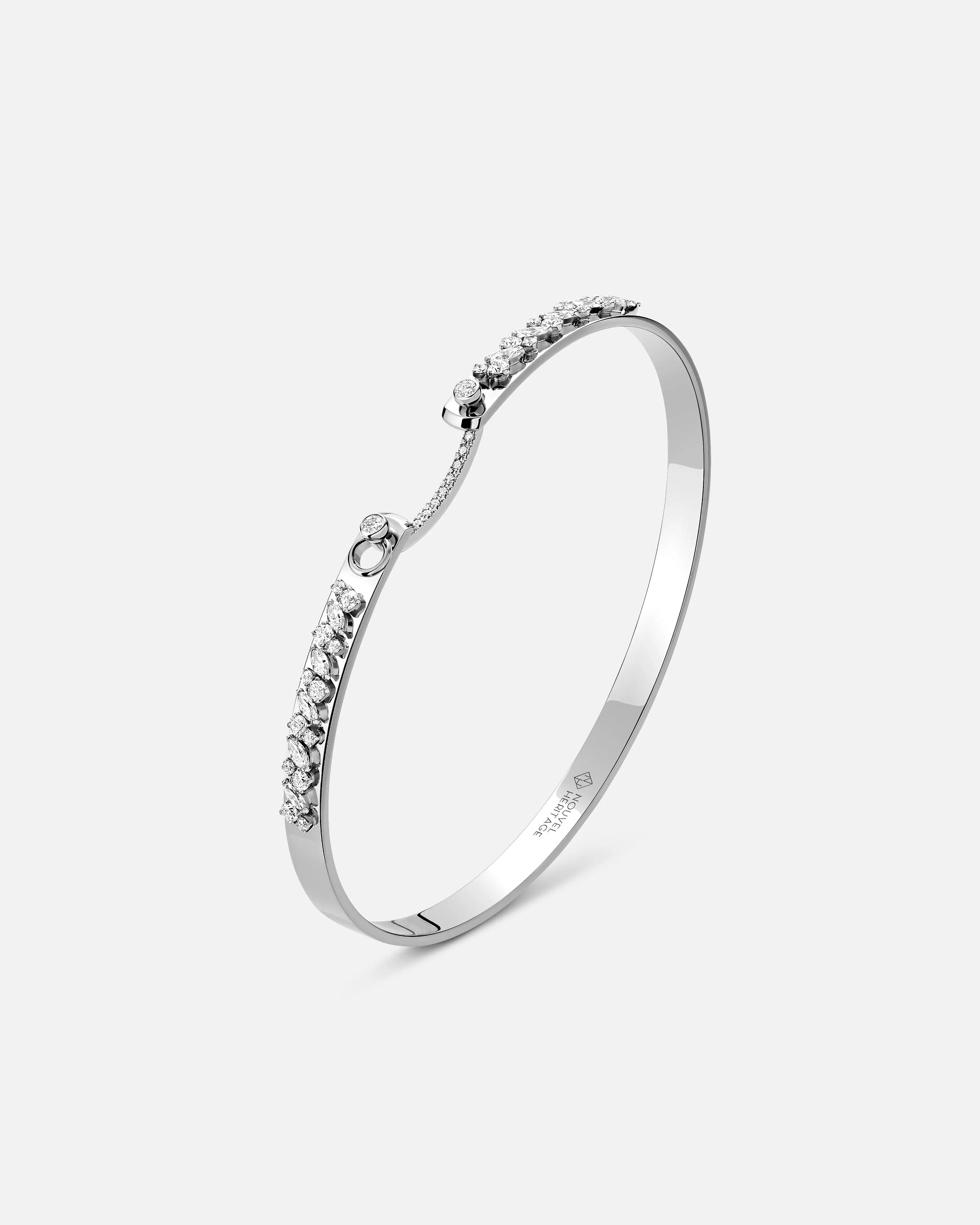 Under the Stars Mood Bangle in White Gold - 1 - Nouvel Heritage
