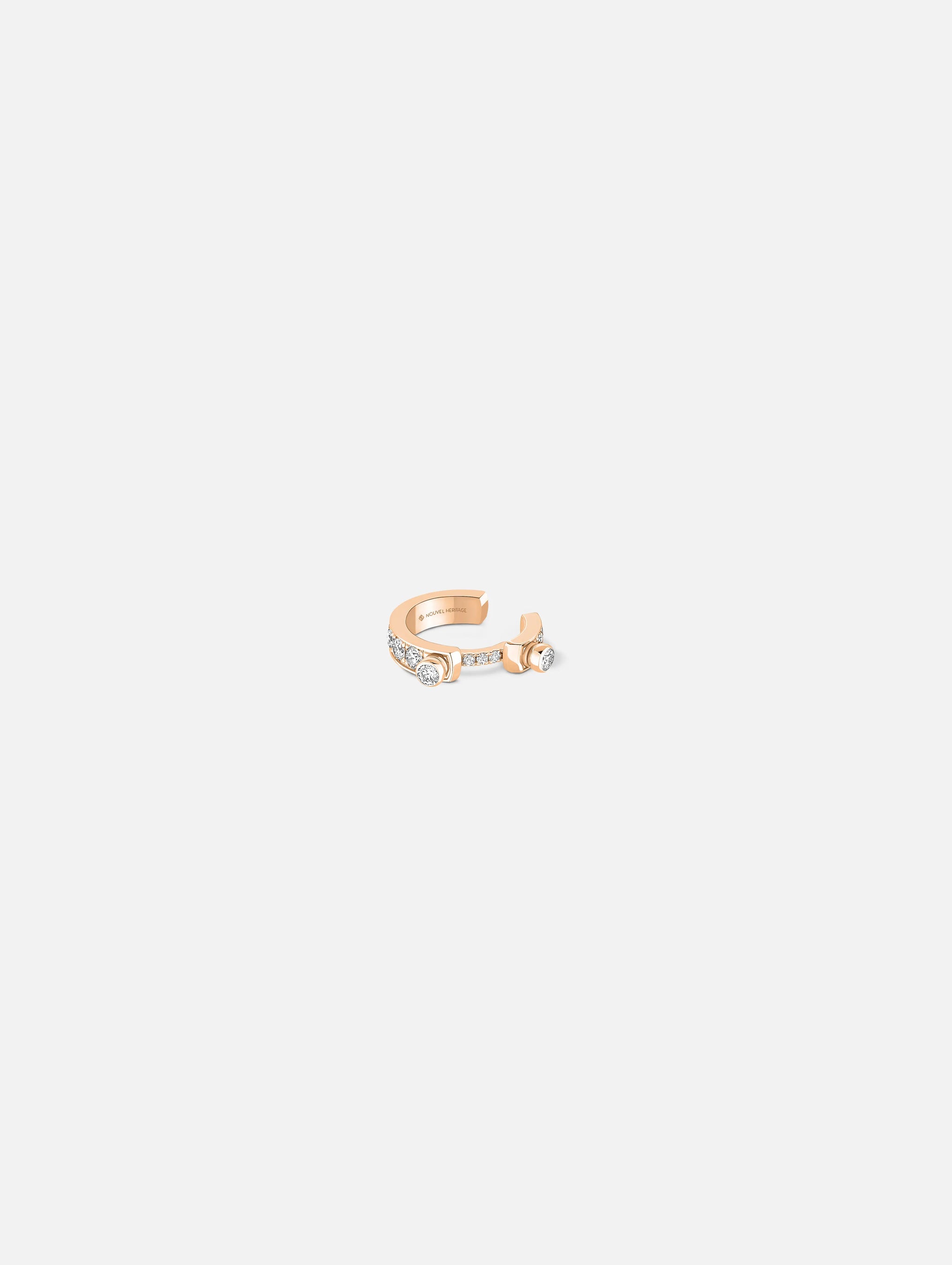 Eternity Tuxedo Ear Cuff in Rose Gold - 1 - Nouvel Heritage