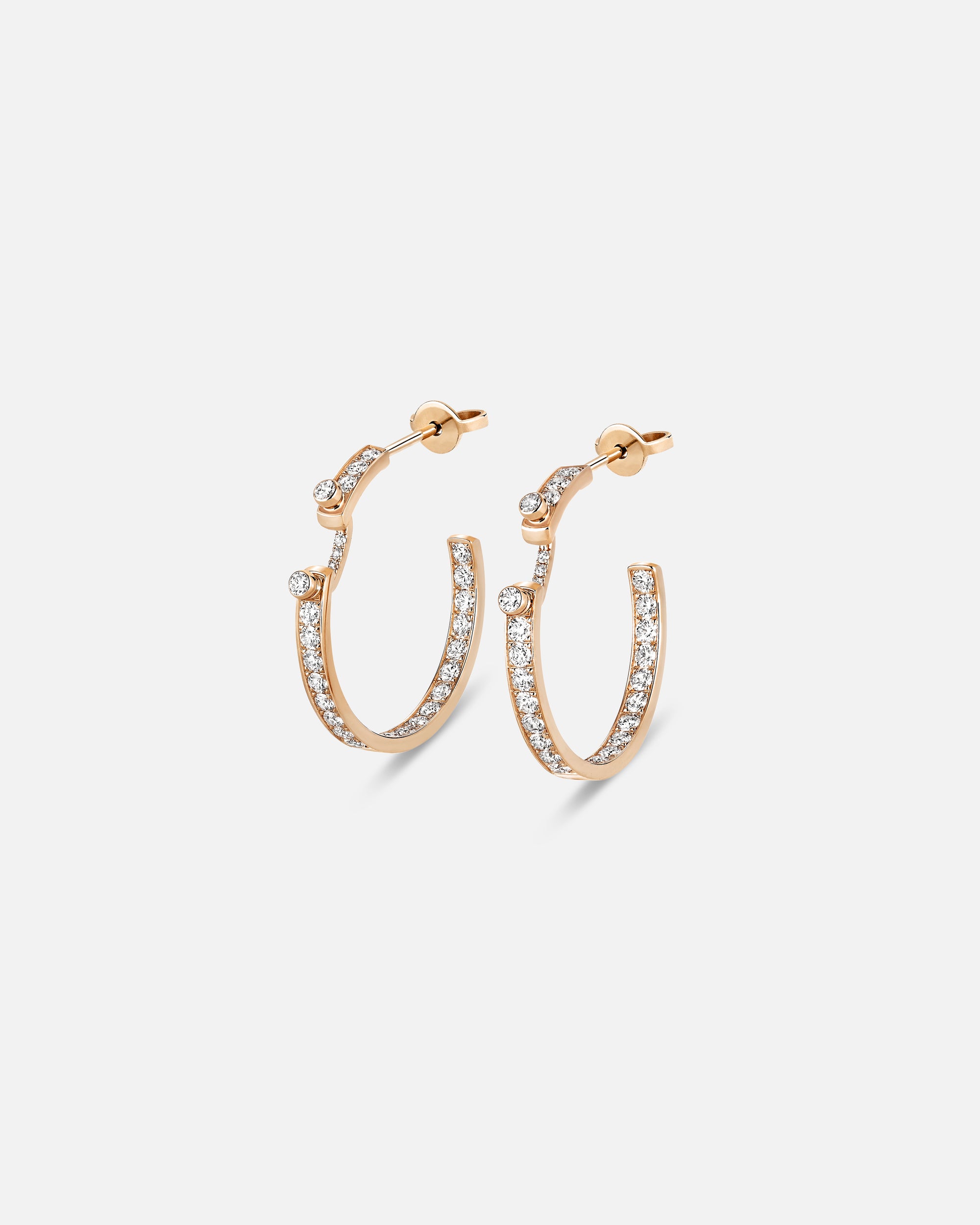 Créoles Mood Eternity Tuxedo en Or Rose