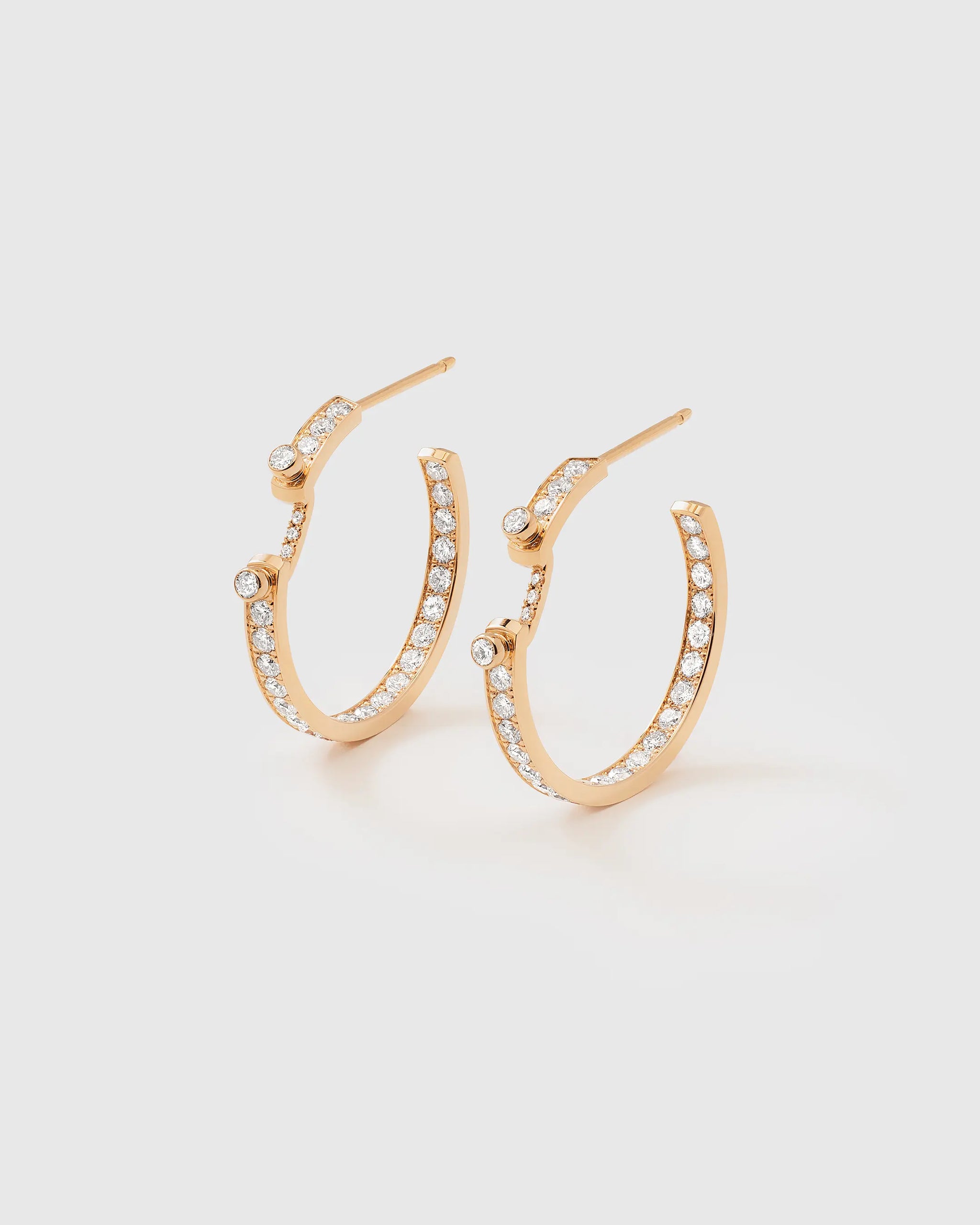 Eternity Tuxedo Mood Hoops in Rose Gold - 1 - Nouvel Heritage