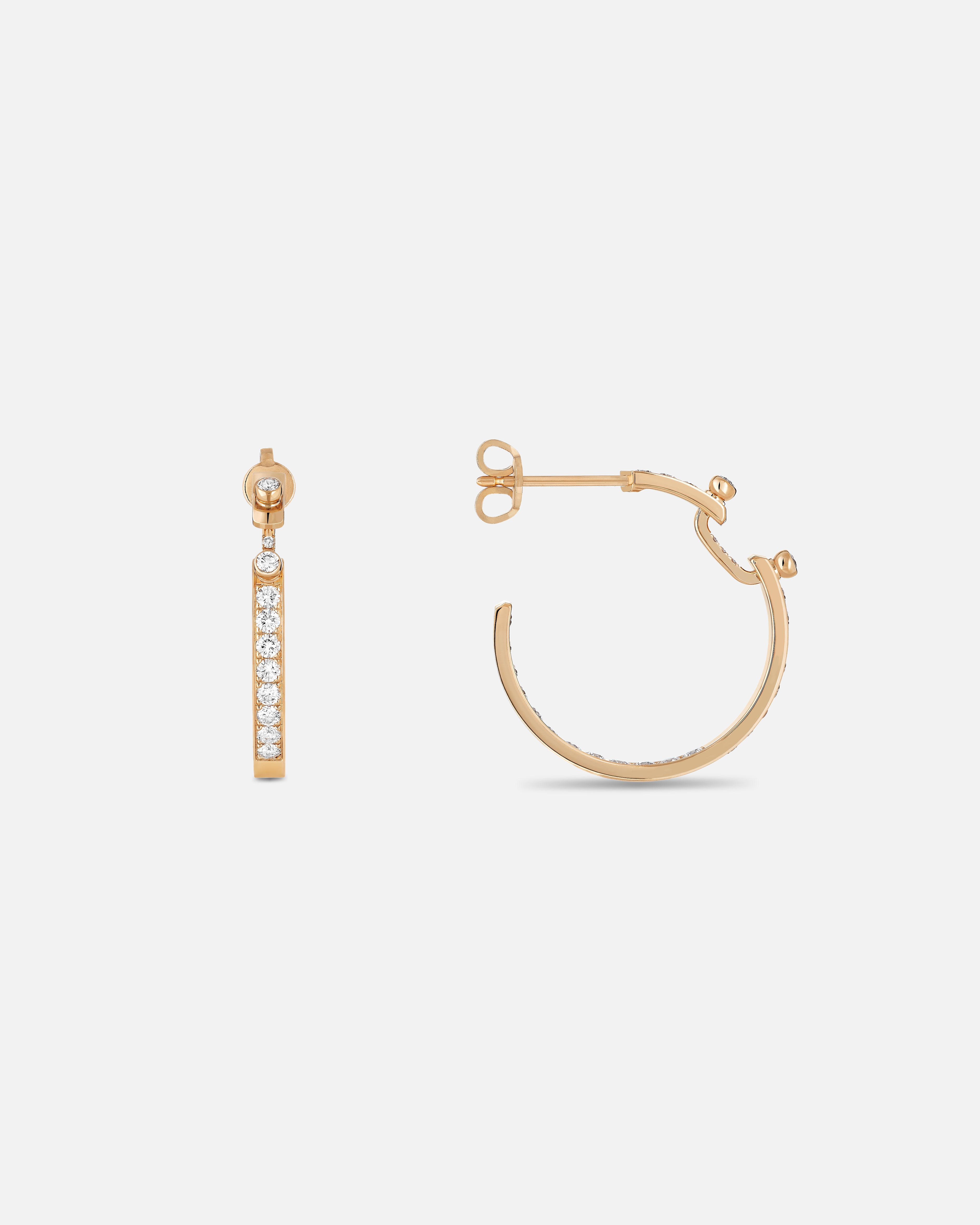 Eternity Tuxedo Mood Hoops in Rose Gold