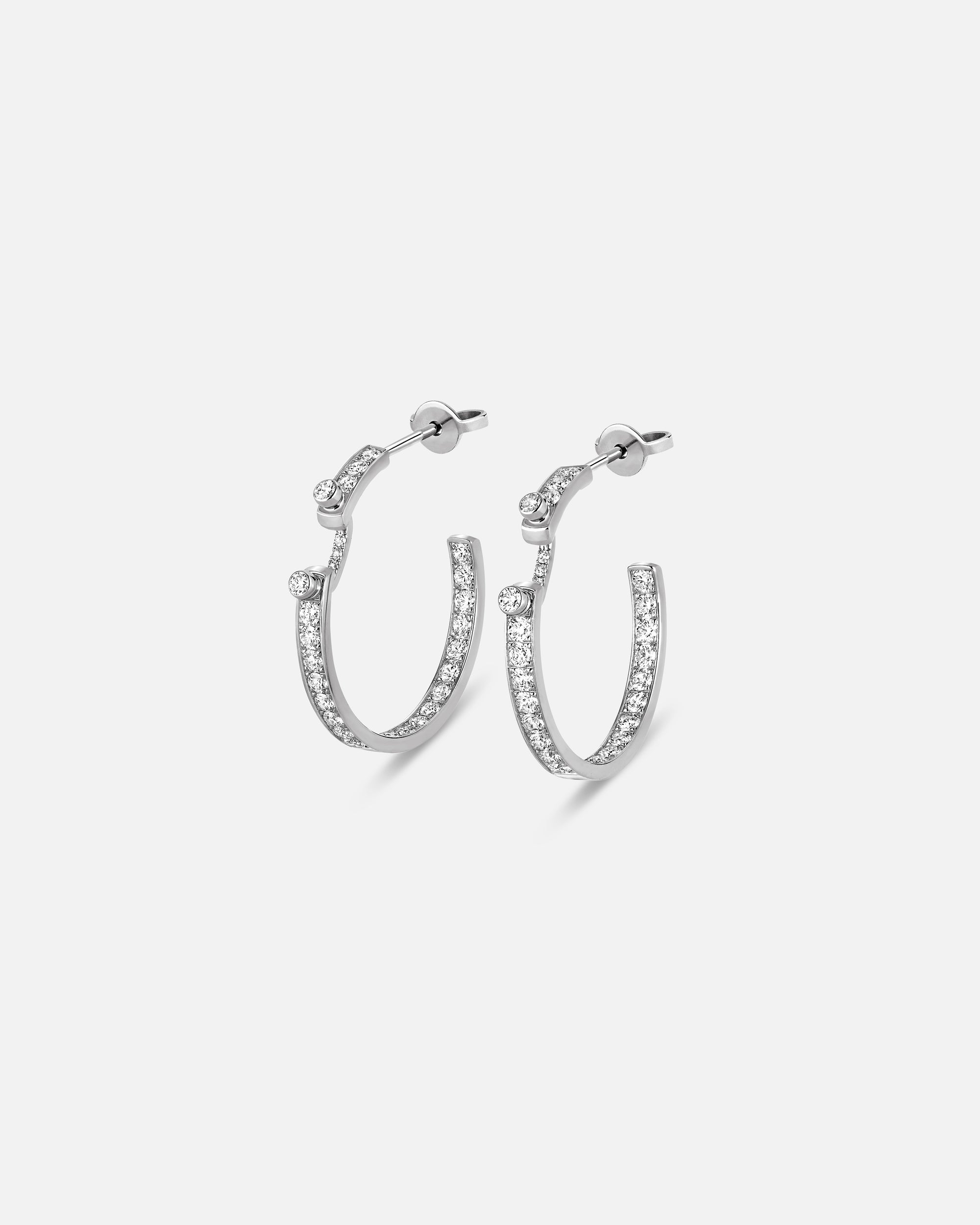 Créoles Mood Eternity Tuxedo en Or Blanc