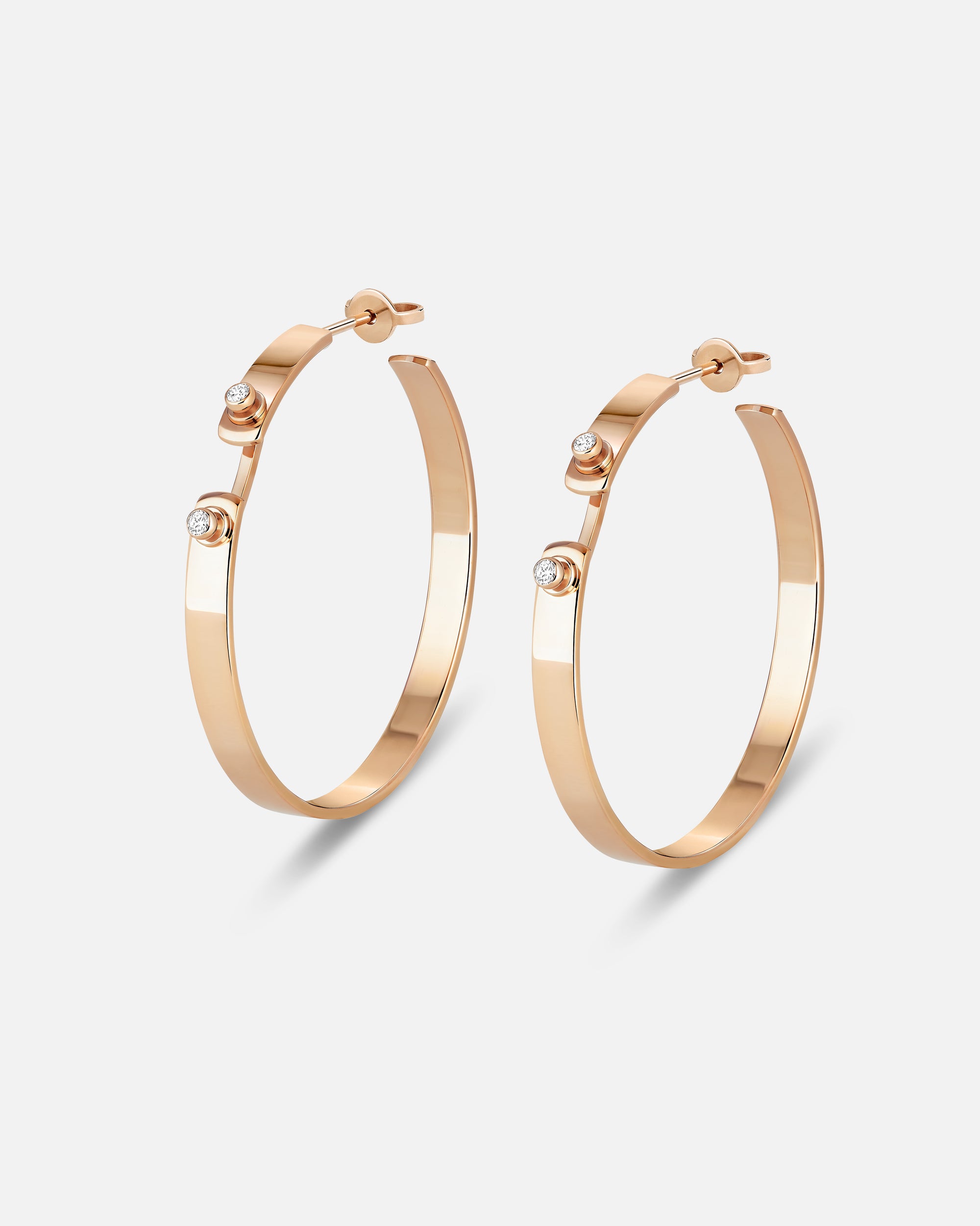 Créoles Mood Monday Morning Simple en Or Rose