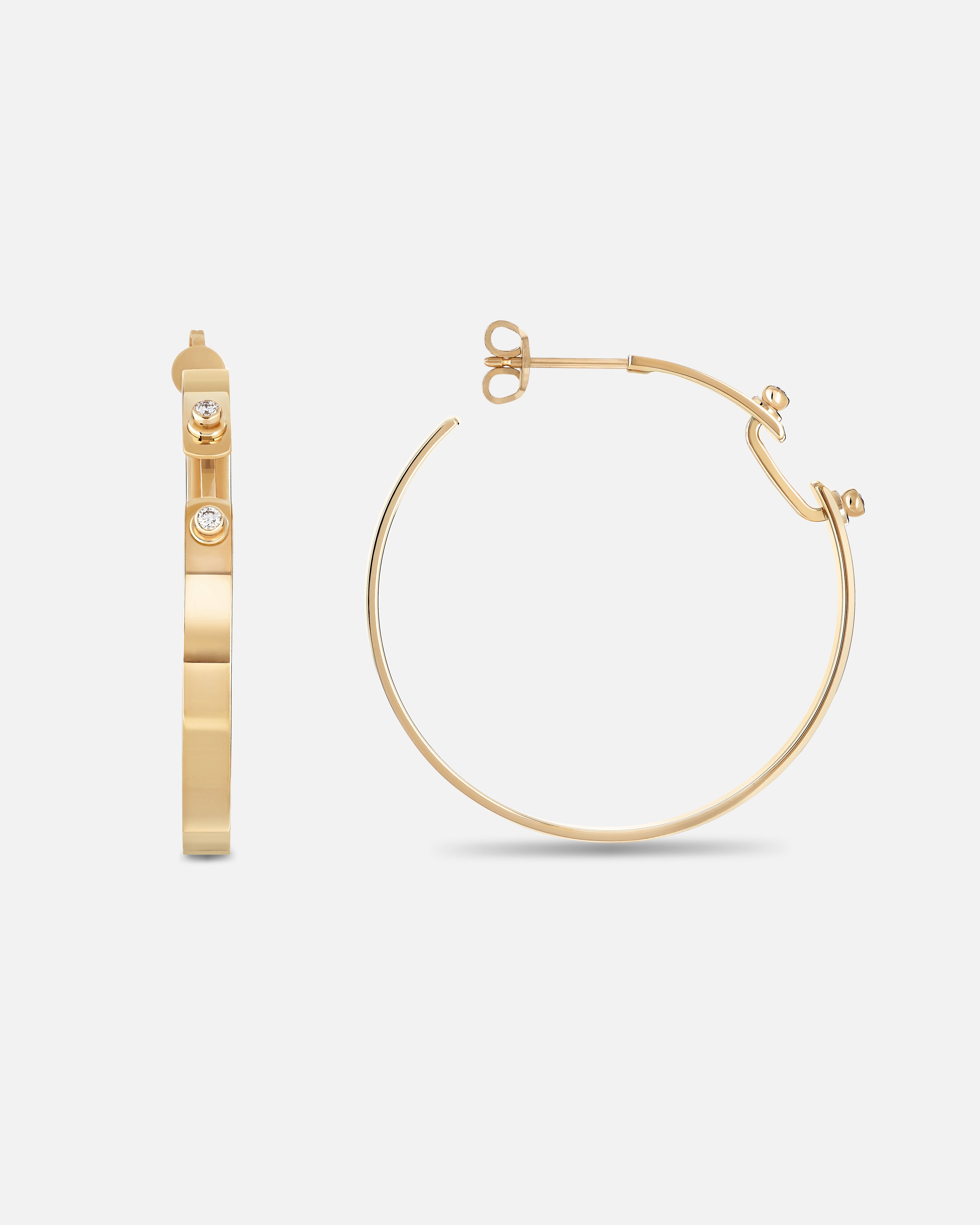 Monday Morning Mood Hoops in Yellow Gold