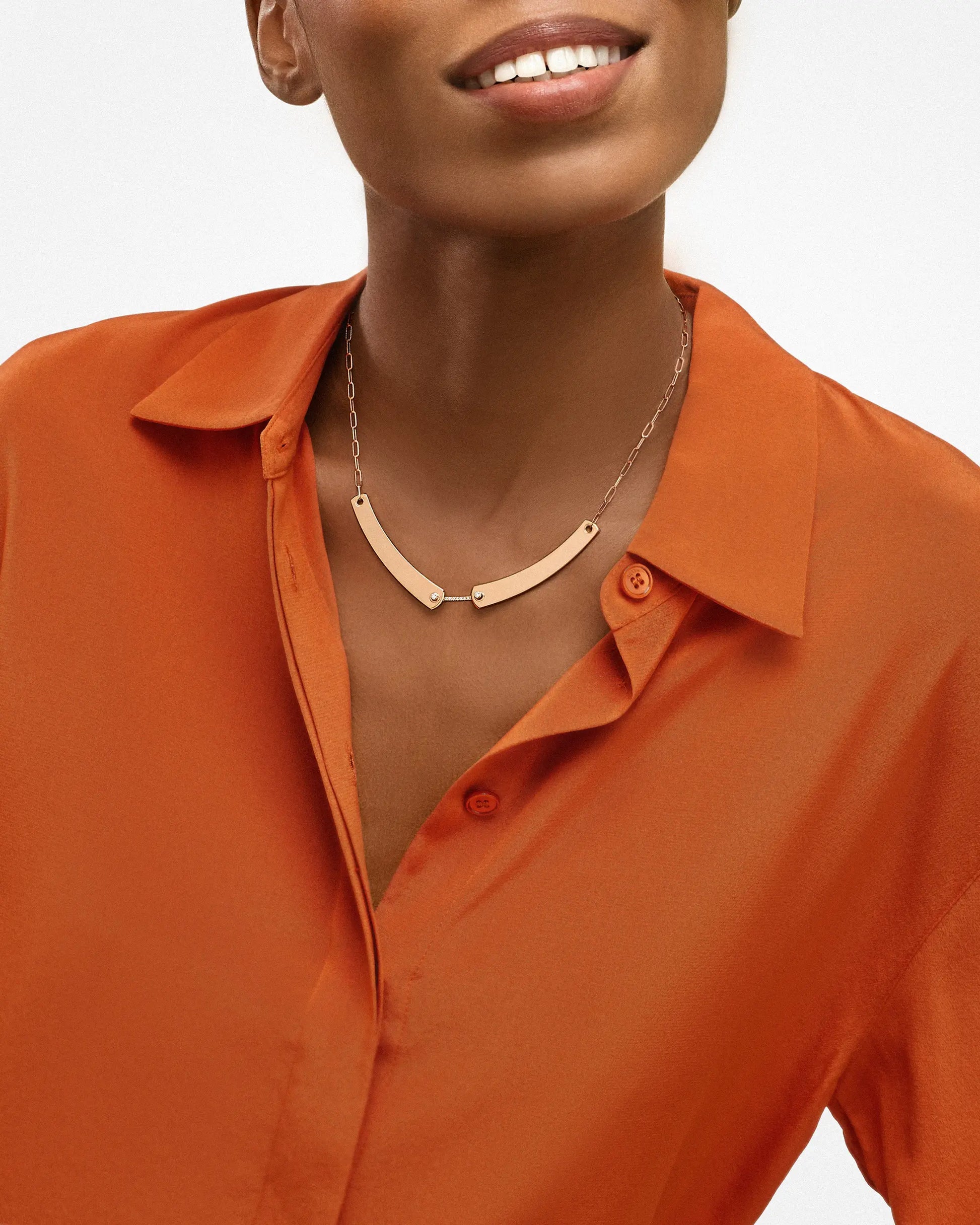 Business Meeting Mood Necklace in Rose Gold