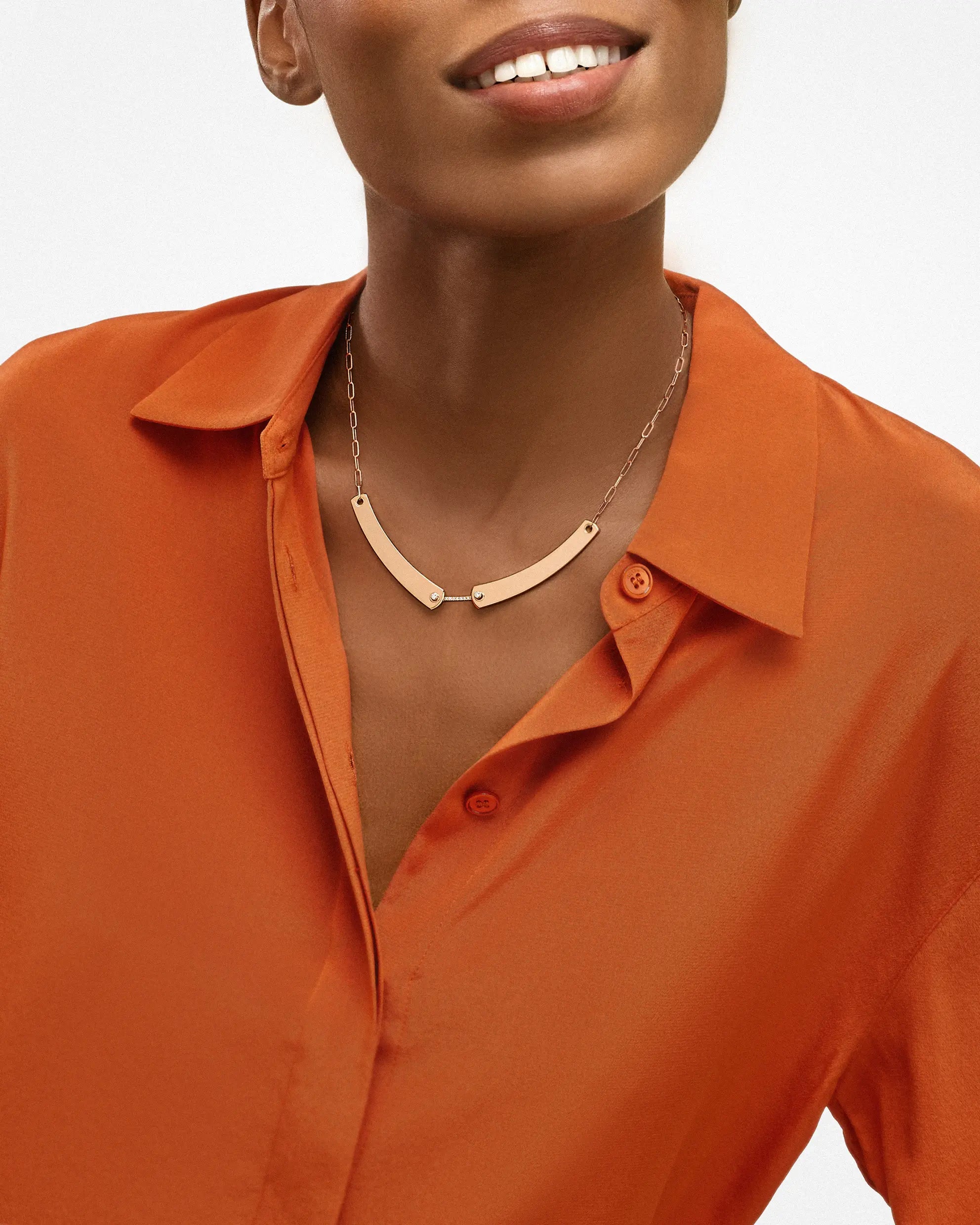 Business Meeting Mood Necklace in Rose Gold