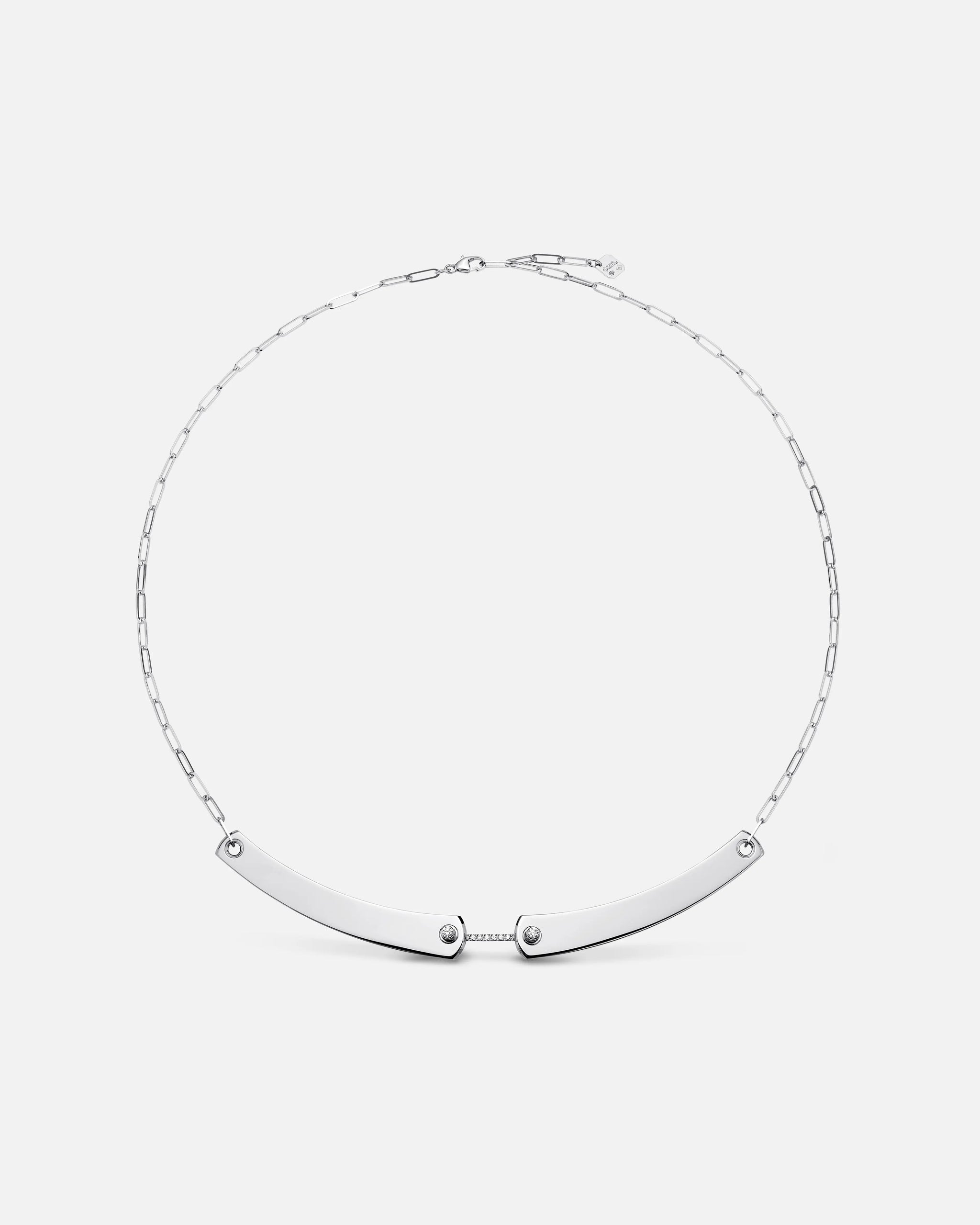 Business Meeting Mood Necklace in White Gold - 1 - Nouvel Heritage