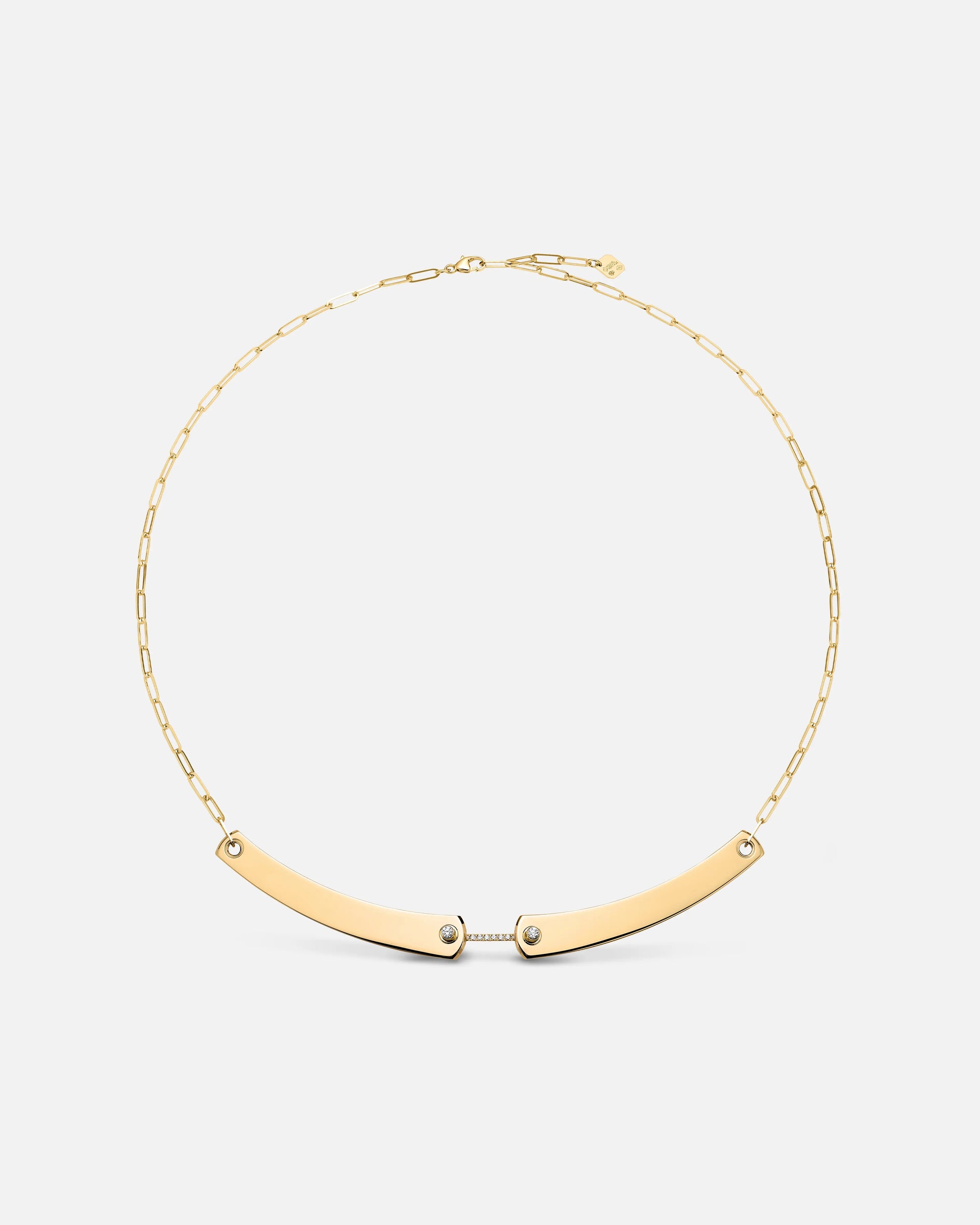Business Meeting Mood Necklace in Yellow Gold