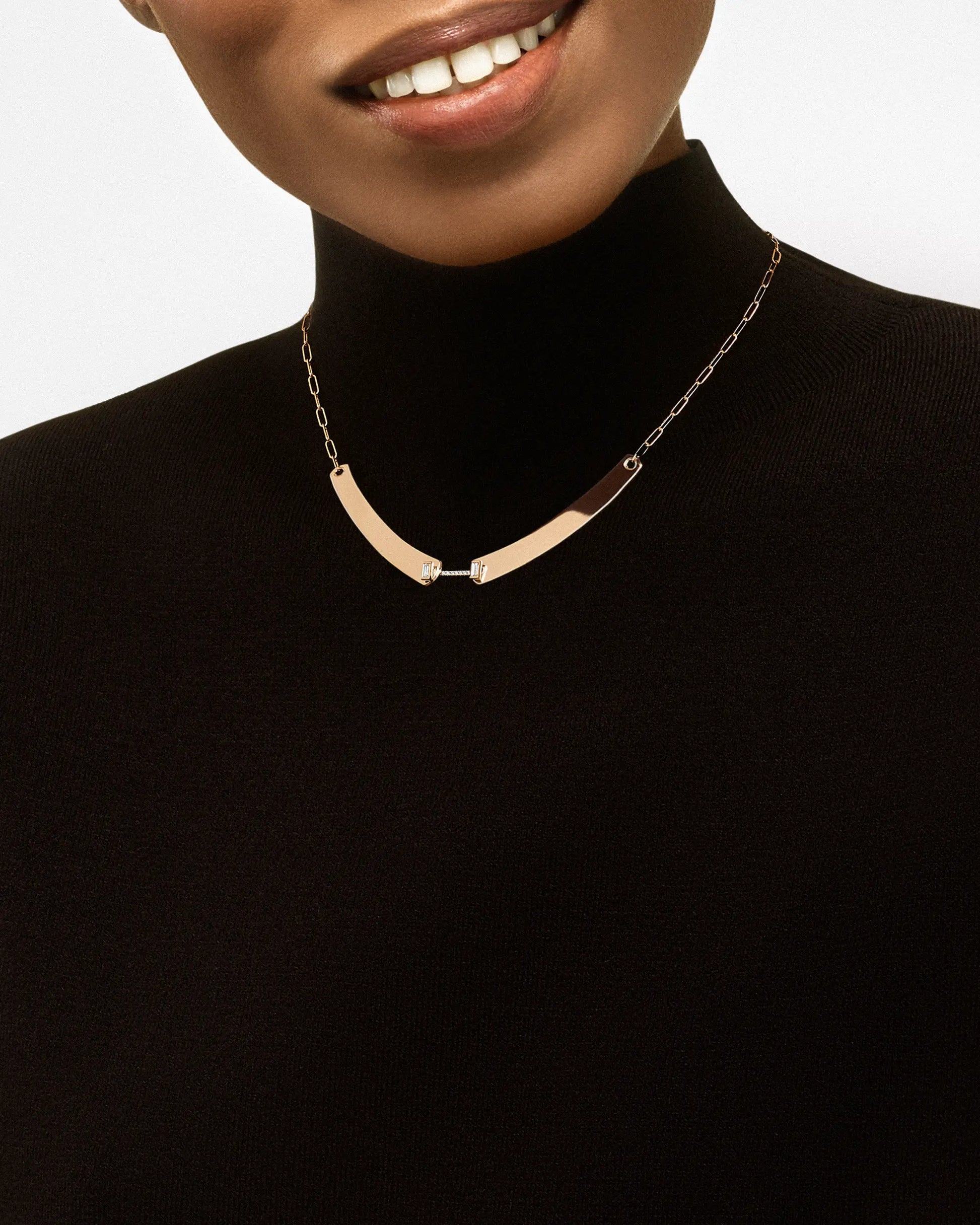 Dinner Date Mood Necklace in Rose Gold